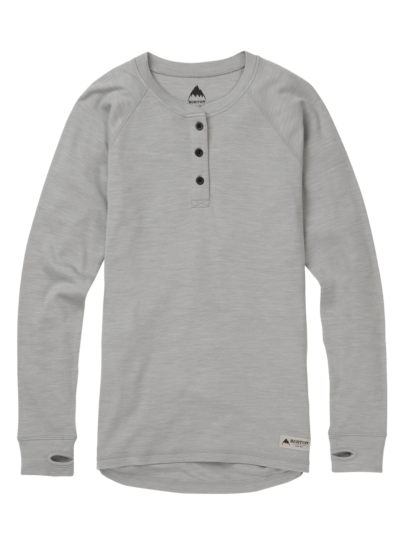 Burton - Col boutonné en laine mérinos intermédiaire femme, Monument Heather, M