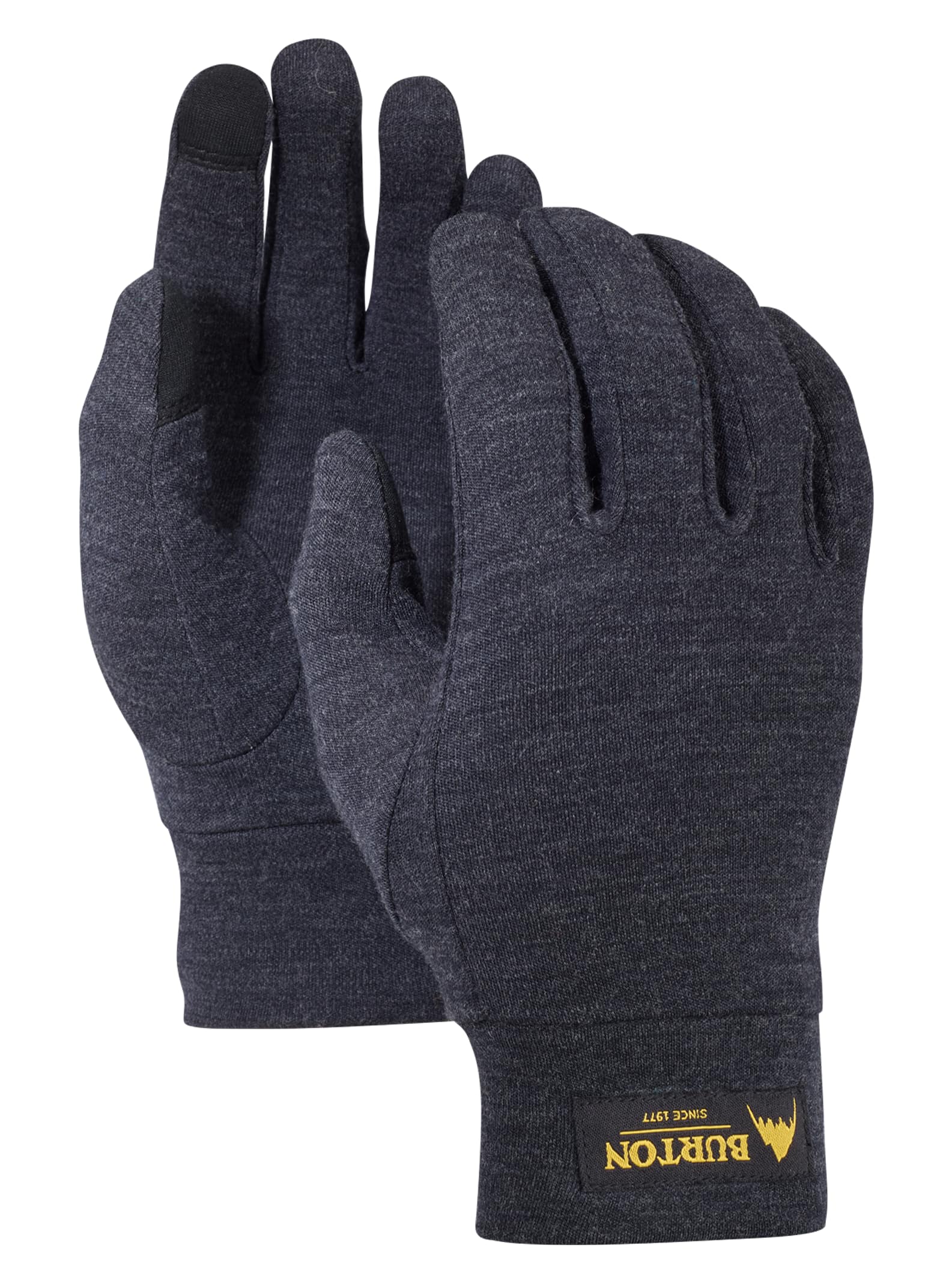 Burton - Sous-gants en laine mérinos, True Black Heather, LX
