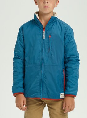 Boys' Burton Snooktwo Reversible Fleece Jacket shown in Celestial / Bone White