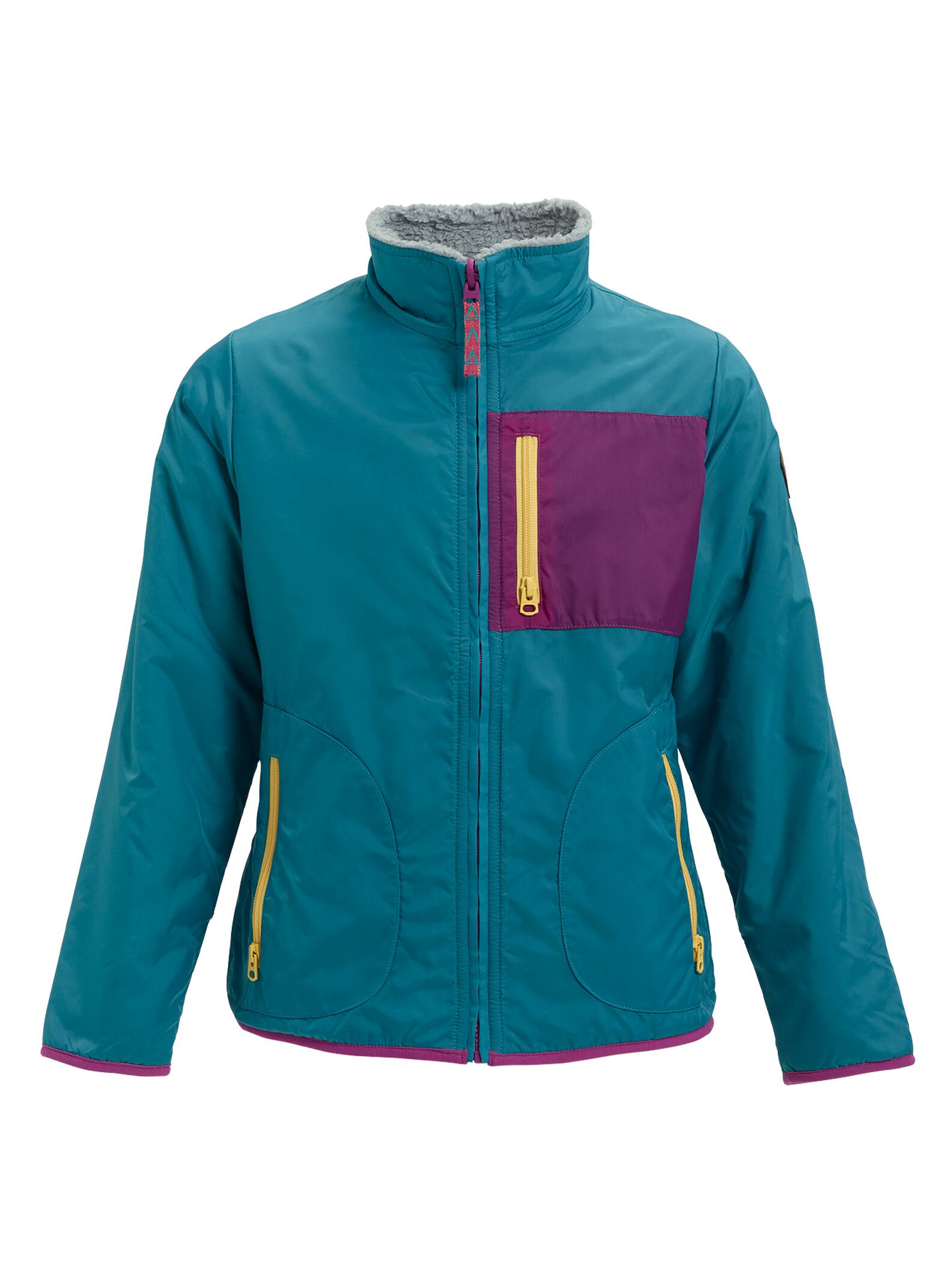 Burton - Veste réversible en polaire Snooktwo fille, Tahoe / Gray Heather, M