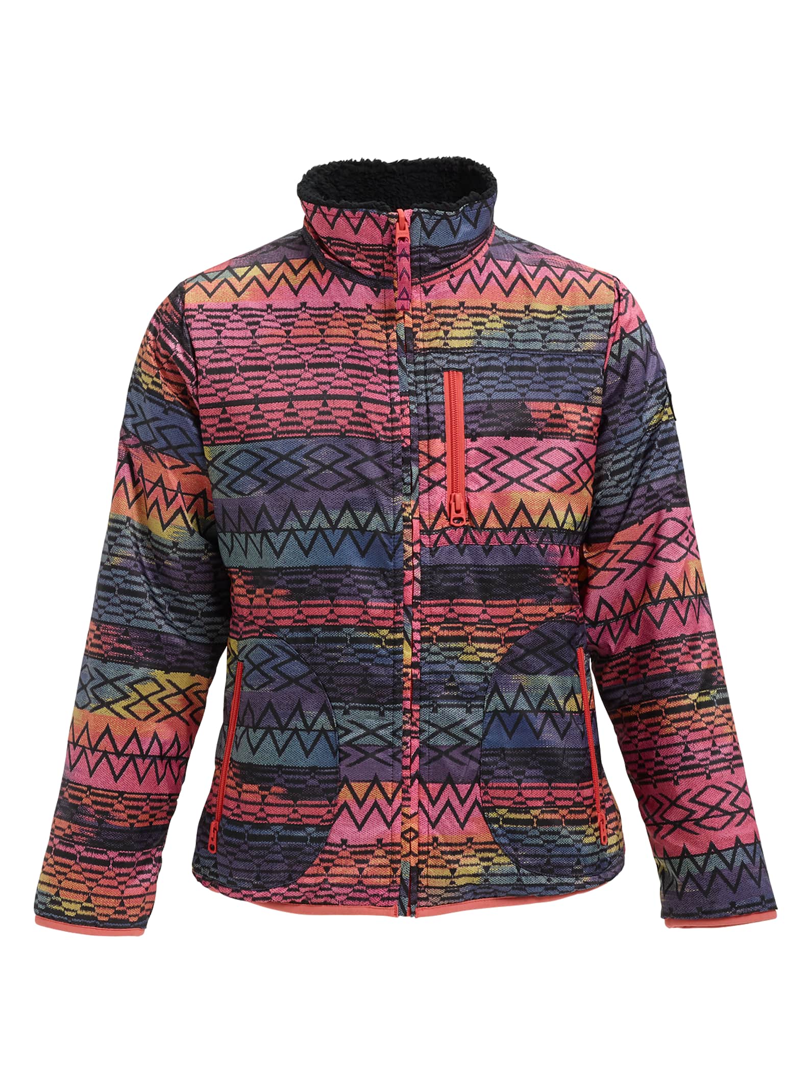 Burton - Veste réversible en polaire Snooktwo fille, Technicat Dream / True Black, S