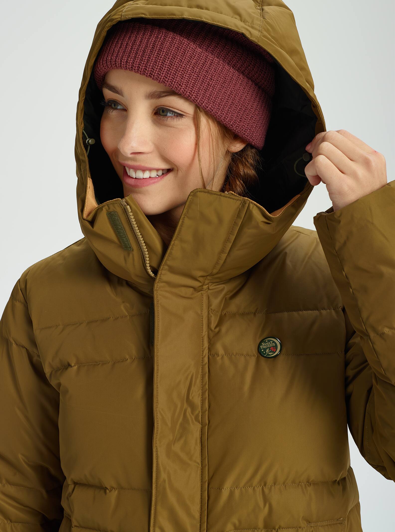 burton mora moss down jacket
