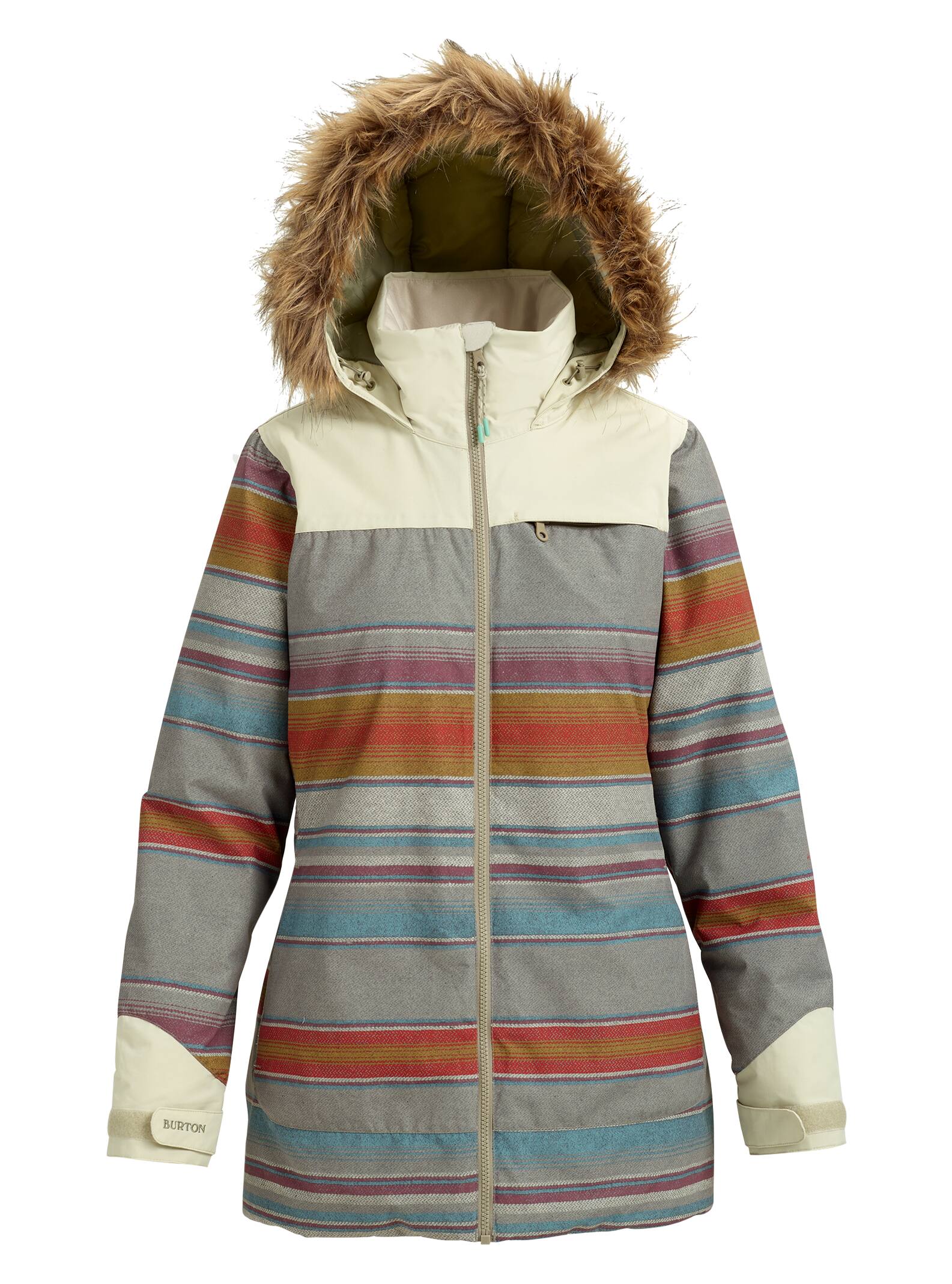 Burton - Veste femme Lelah, Hawk Tusk Stripe / Pelicn, S