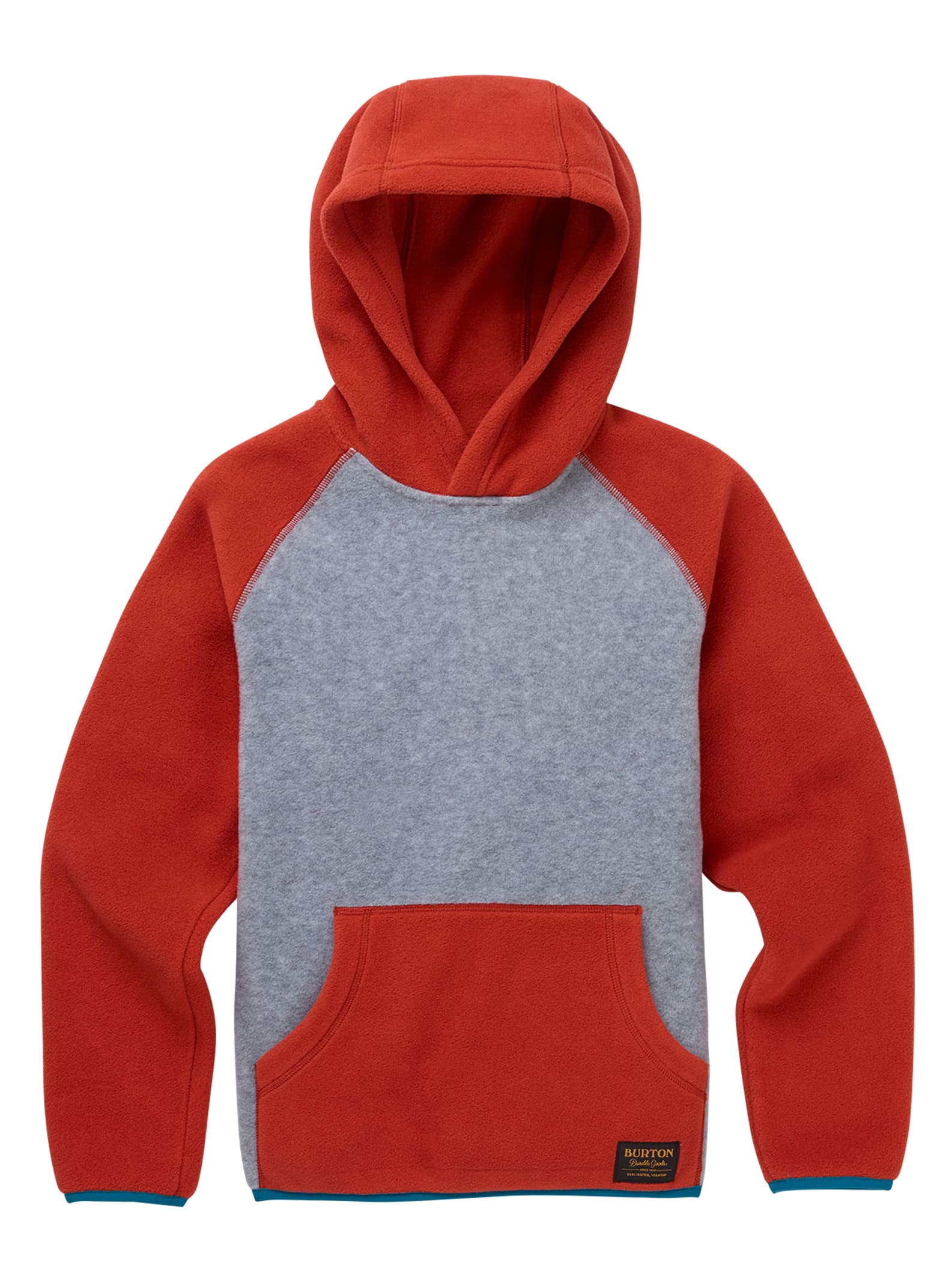 Burton - Sweat à capuche en polaire Spark enfant, Gray Heather / Bitters, S