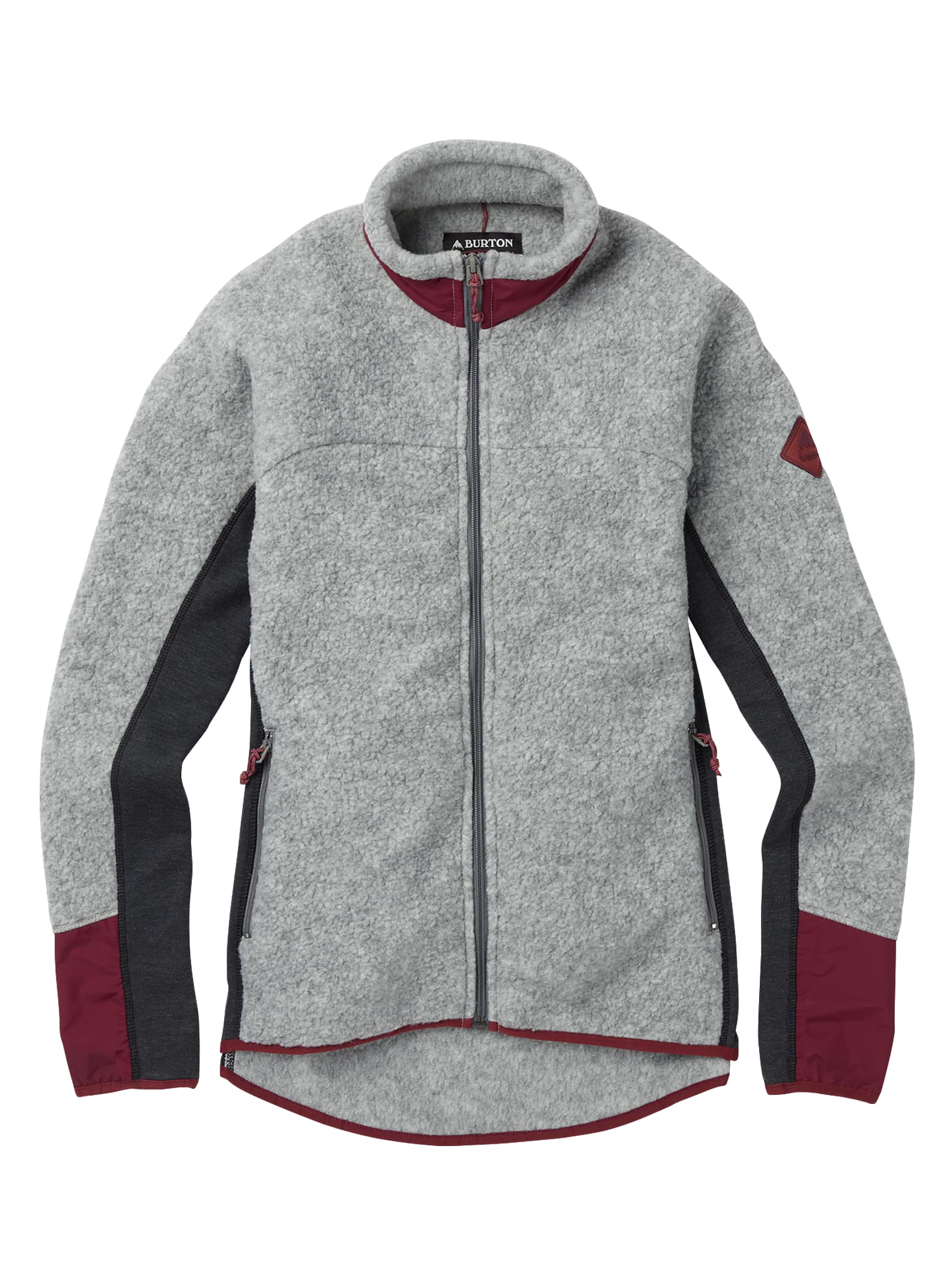 Burton - Polaire zippée Minturn femme, Gray Heather, L