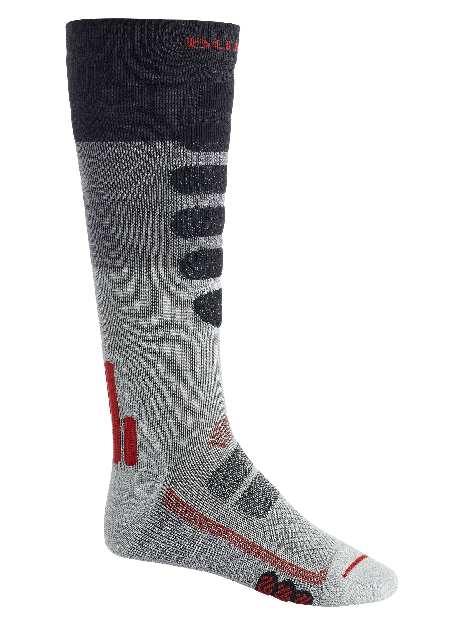 Burton  - Chaussettes Performance légères homme, Gray Heather Block, L