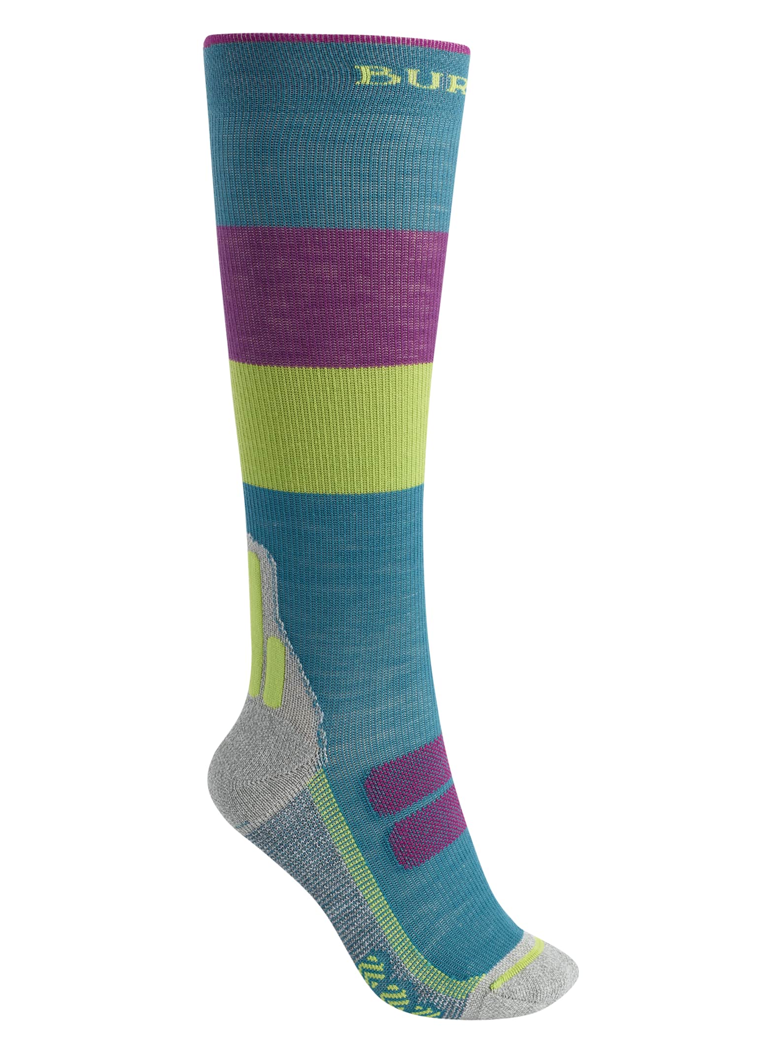 Burton  - Chaussettes Performance de compression ultra-légères femme, Green-Blue Slate, ML
