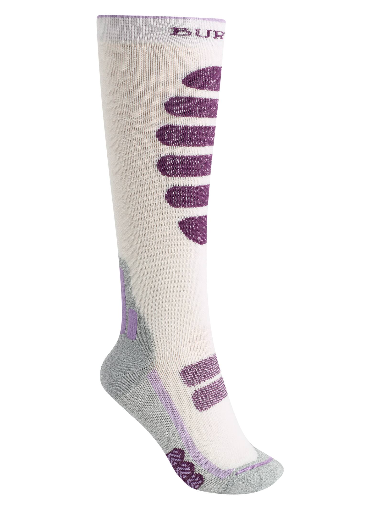 Burton - Chaussettes intermédiaires + Performance femme, Stout White, ML
