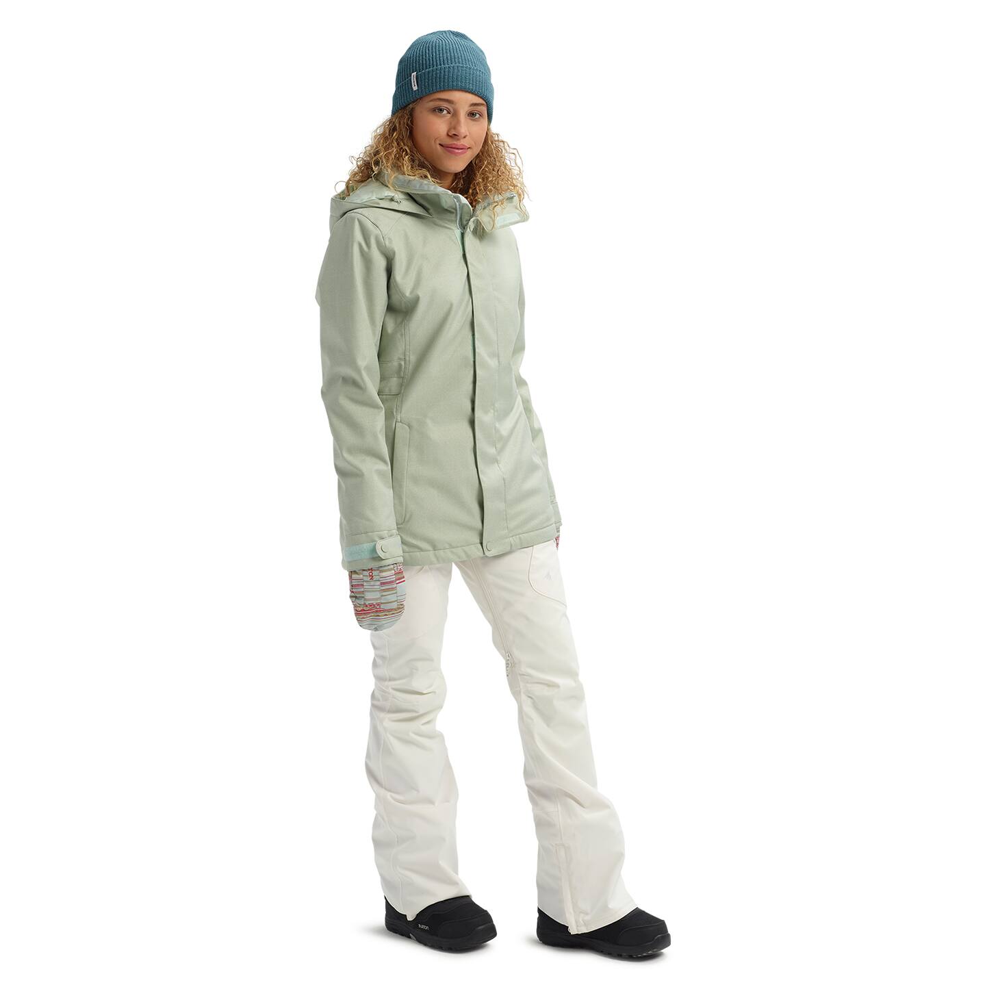 Burton Womens 2020 Snowboard Snow Jet Set Jacket Green-Blue Space Dye