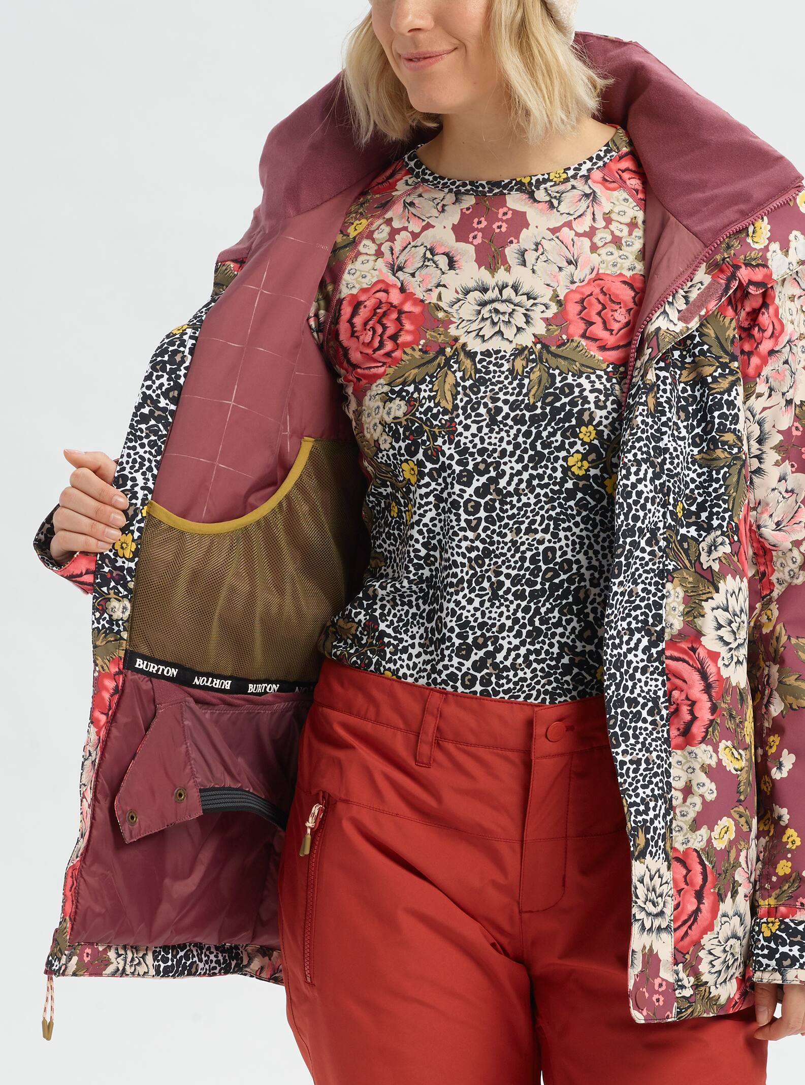 burton leopard print jacket