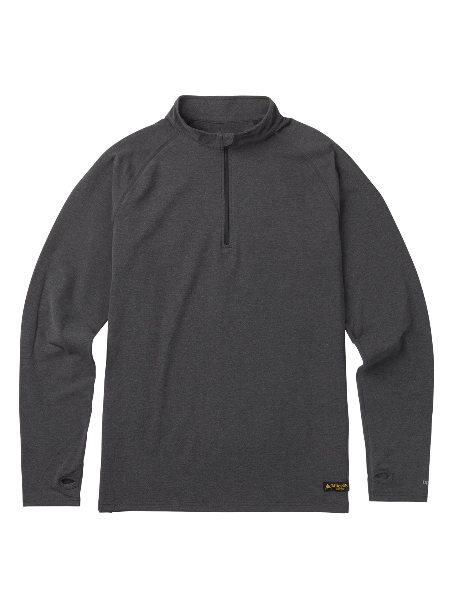 Burton - Chemise sous-vêtement Expedition à fermeture éclair 1/4 homme, True Black Heather, L
