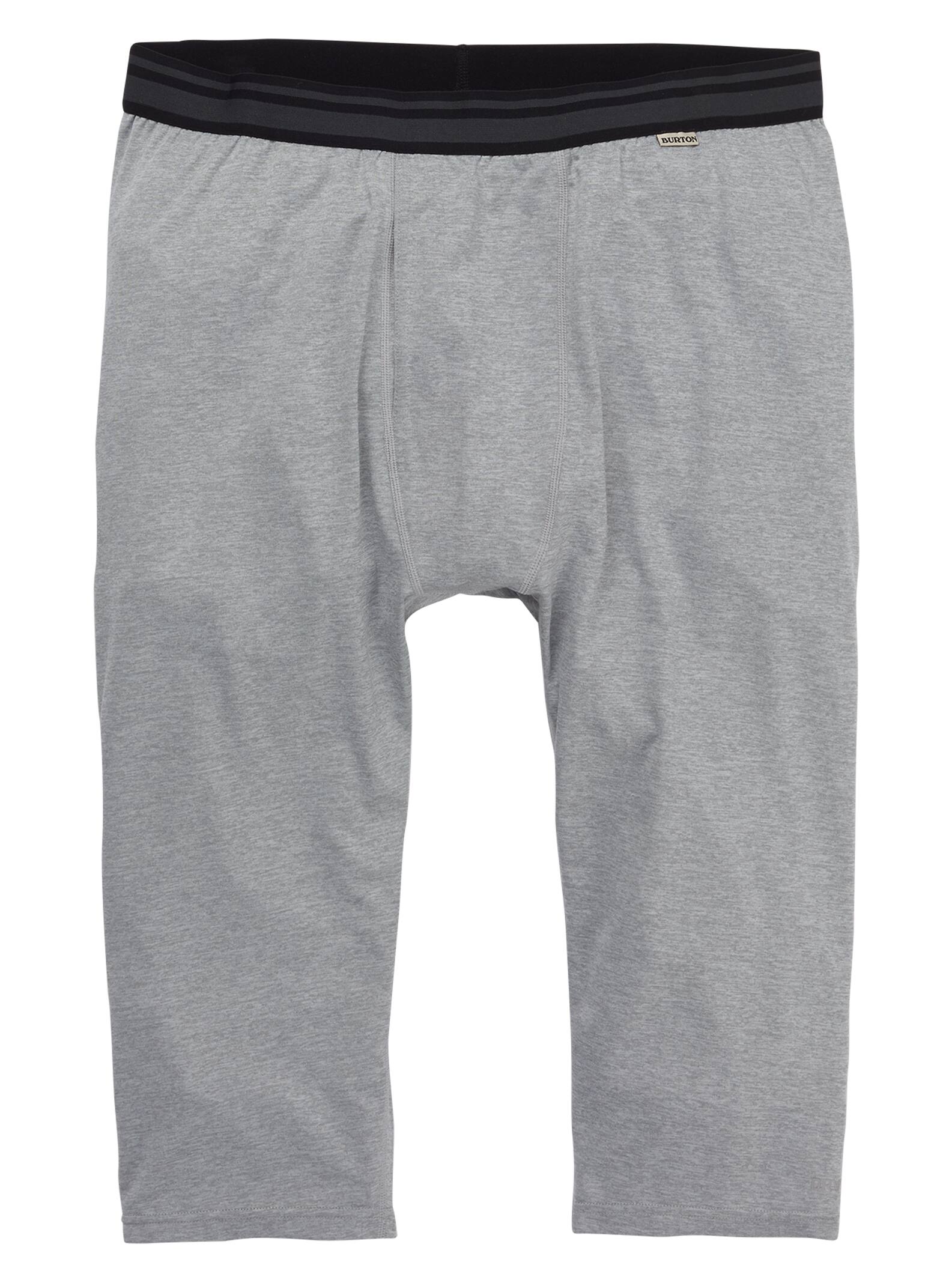 Burton - Pantacourt sous-vêtement en laine intermédiaire homme, Monument Heather, L