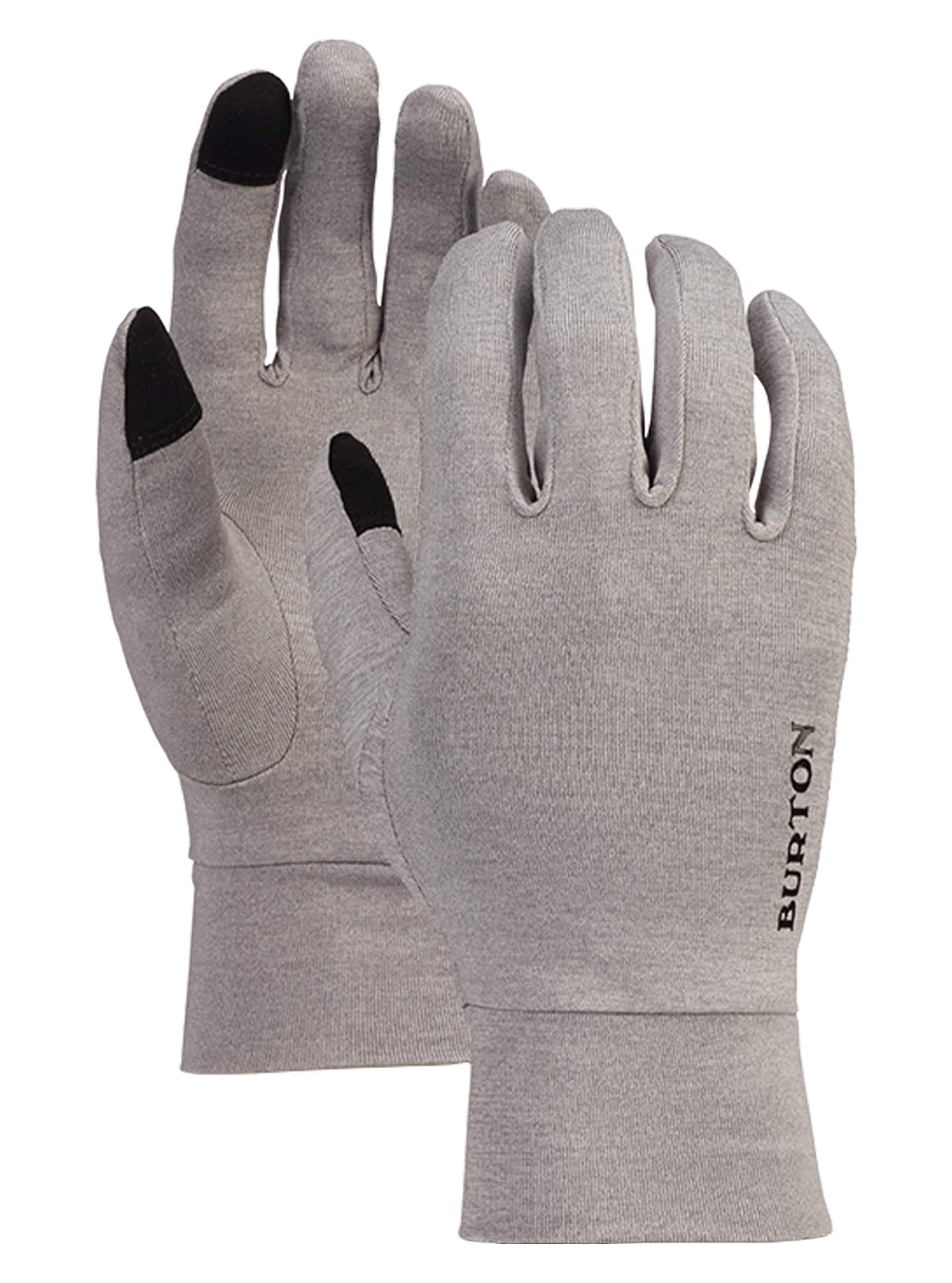 Burton - Sous-gants pour écran tactile, Gray Heather, LX