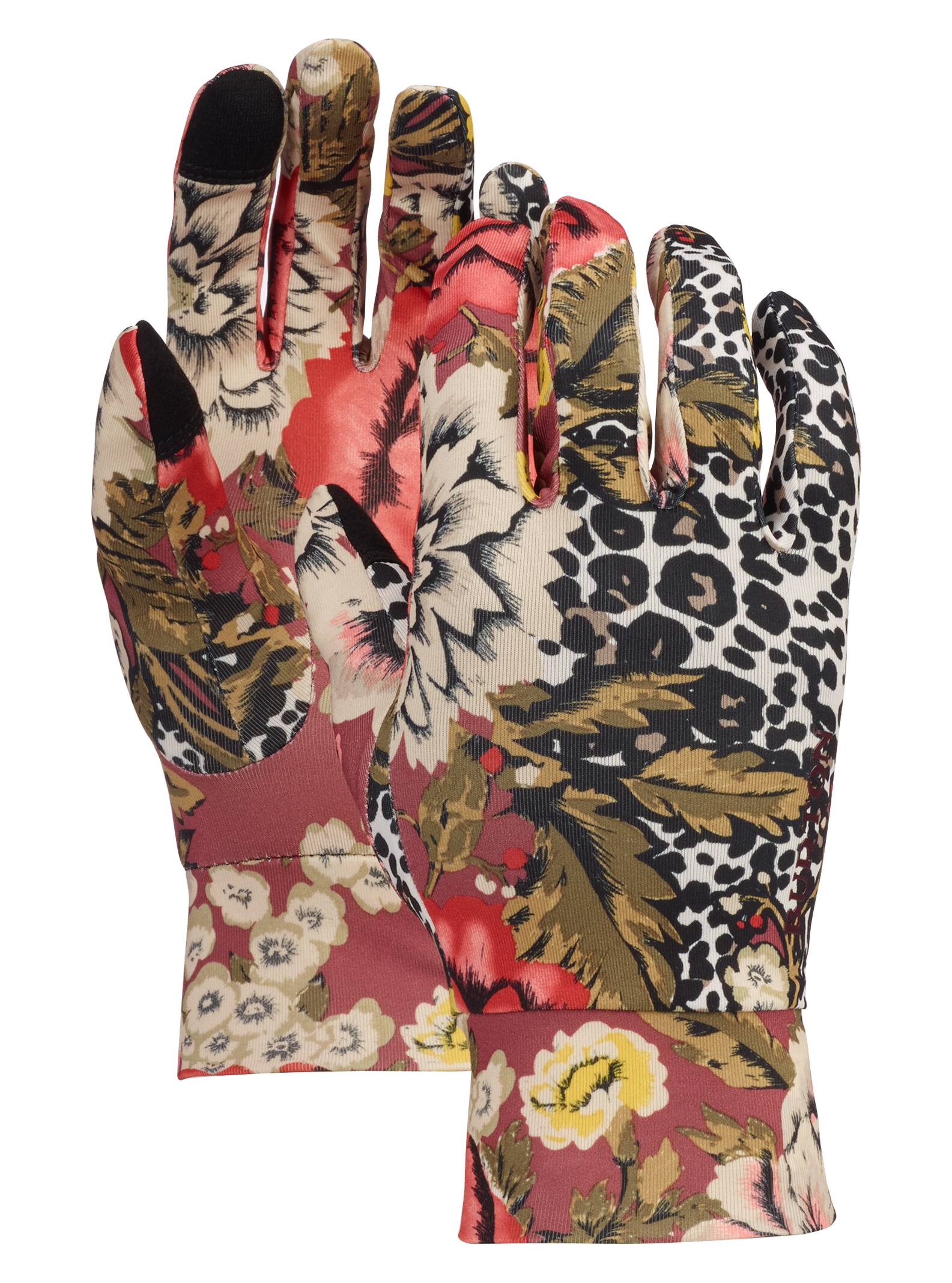 Burton - Sous-gants pour écran tactile, Cheetah Floral, LX