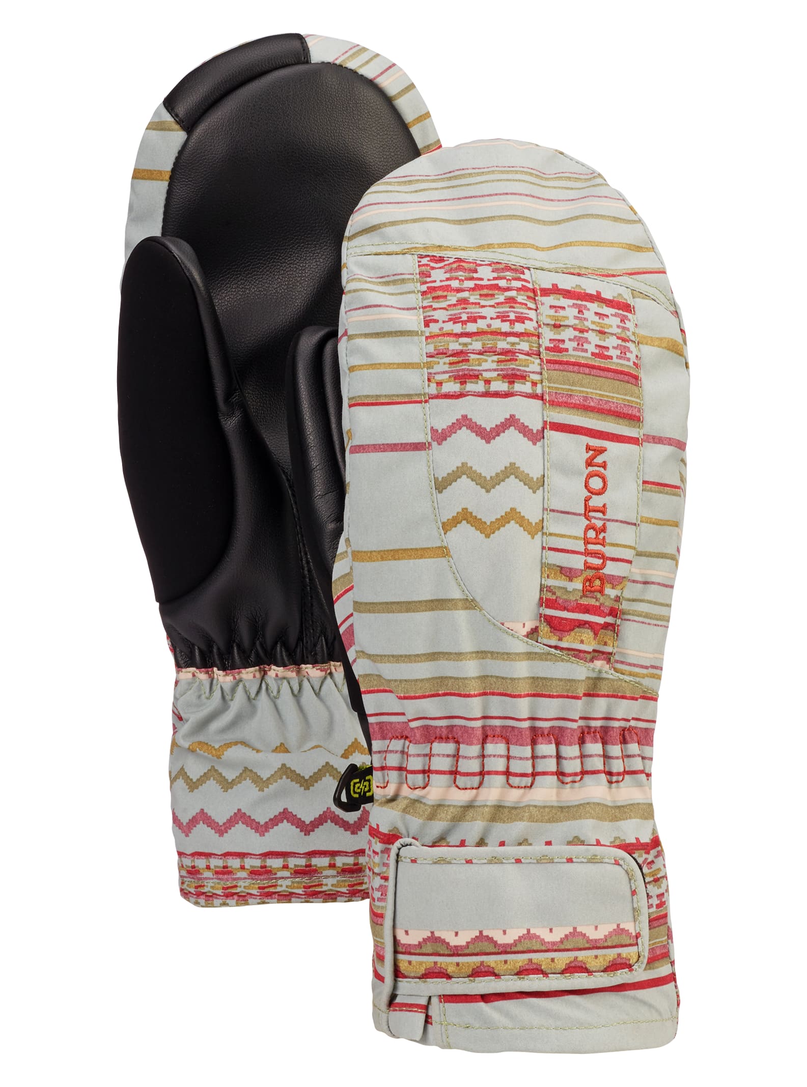 Burton - Moufles avec doublure Profile femme, Aqua Gray Revel Stripe, S