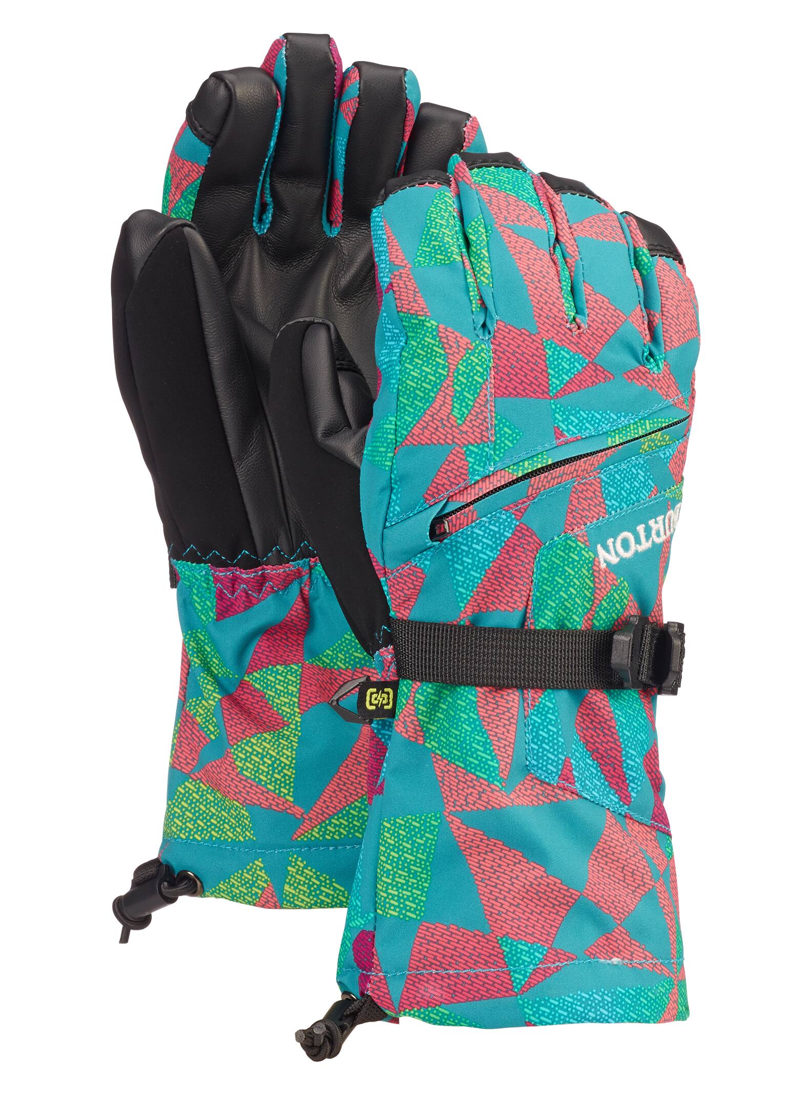 Burton - Gants Vent enfant, Green-Blue Morse Geo, L