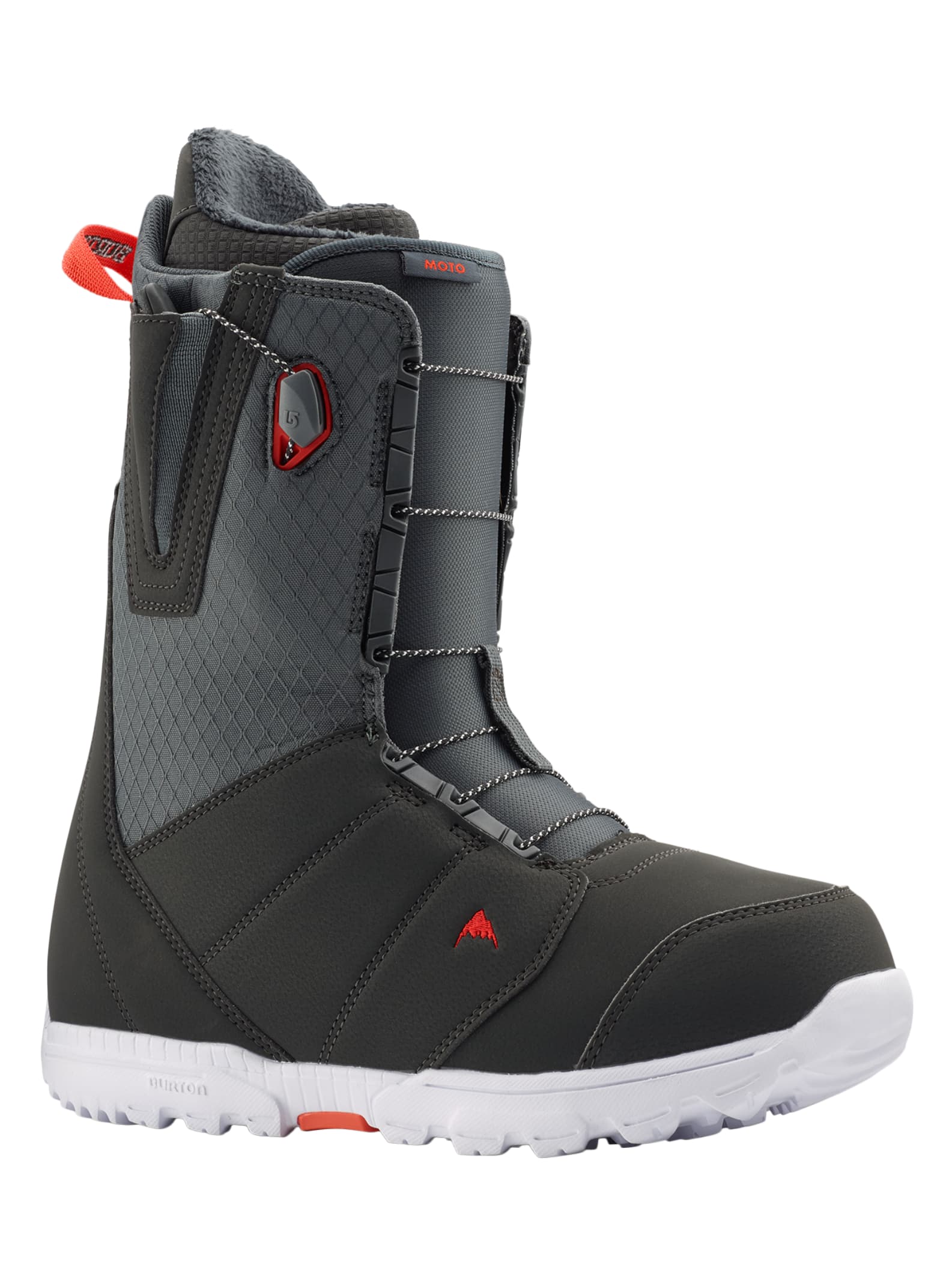 Burton - Boots de snowboard Moto homme, Gray / Red, 12