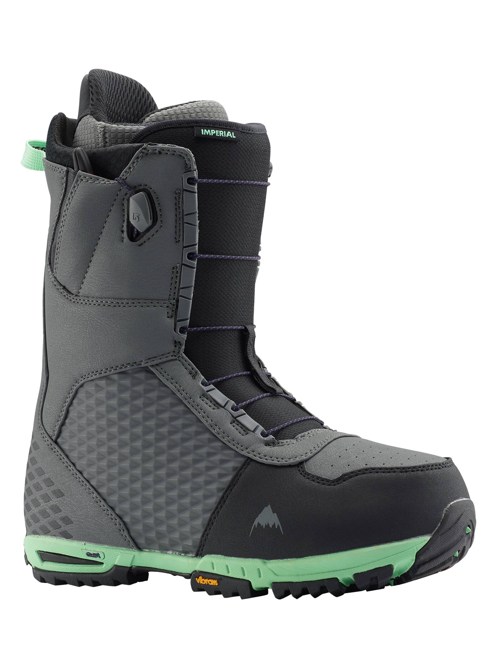 Burton - Boots de snowboard Imperial homme, Gray / Green, 10