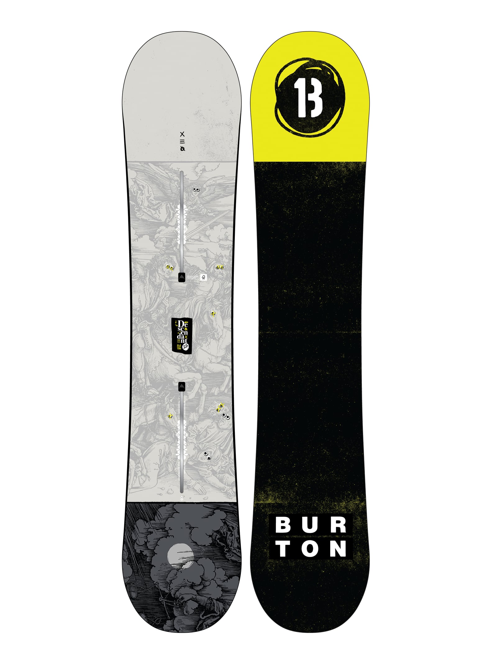 Burton – Snowboard à cambre Descendant homme, 1079310600055W, 55W