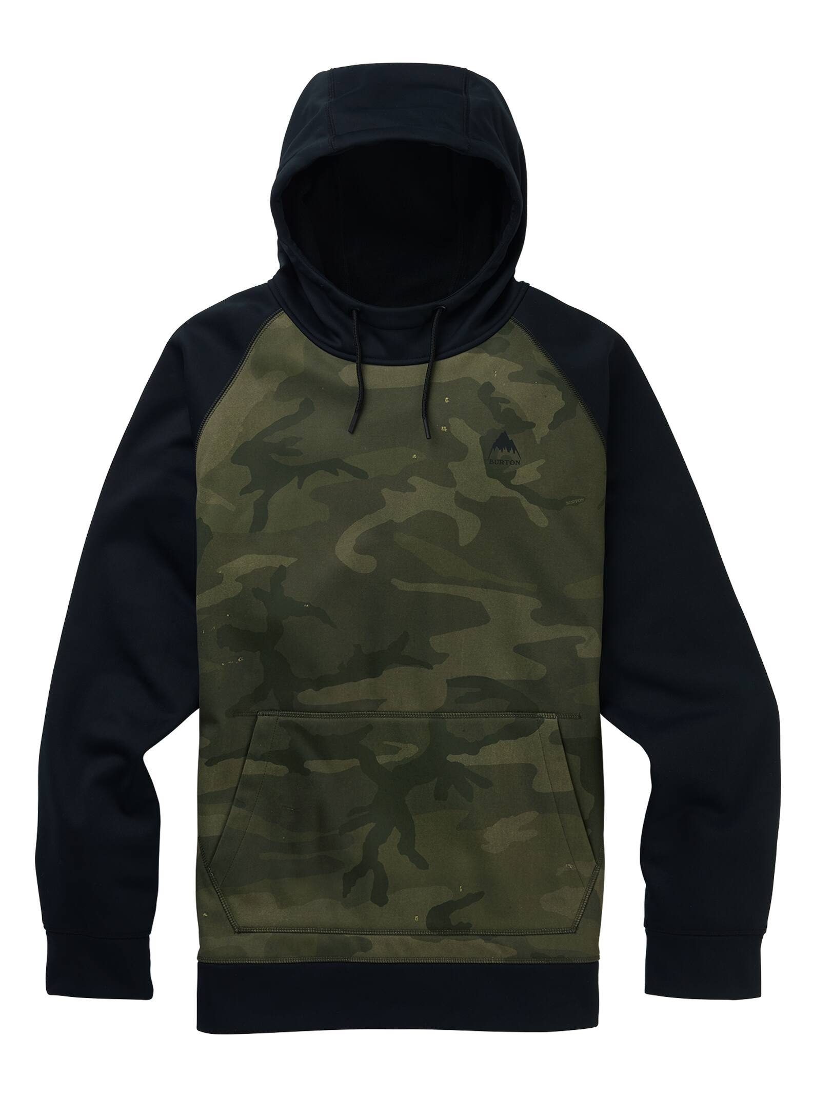 Burton - Sweat à capuche et coutures collées Crown homme, Worn Camo / True Black, L