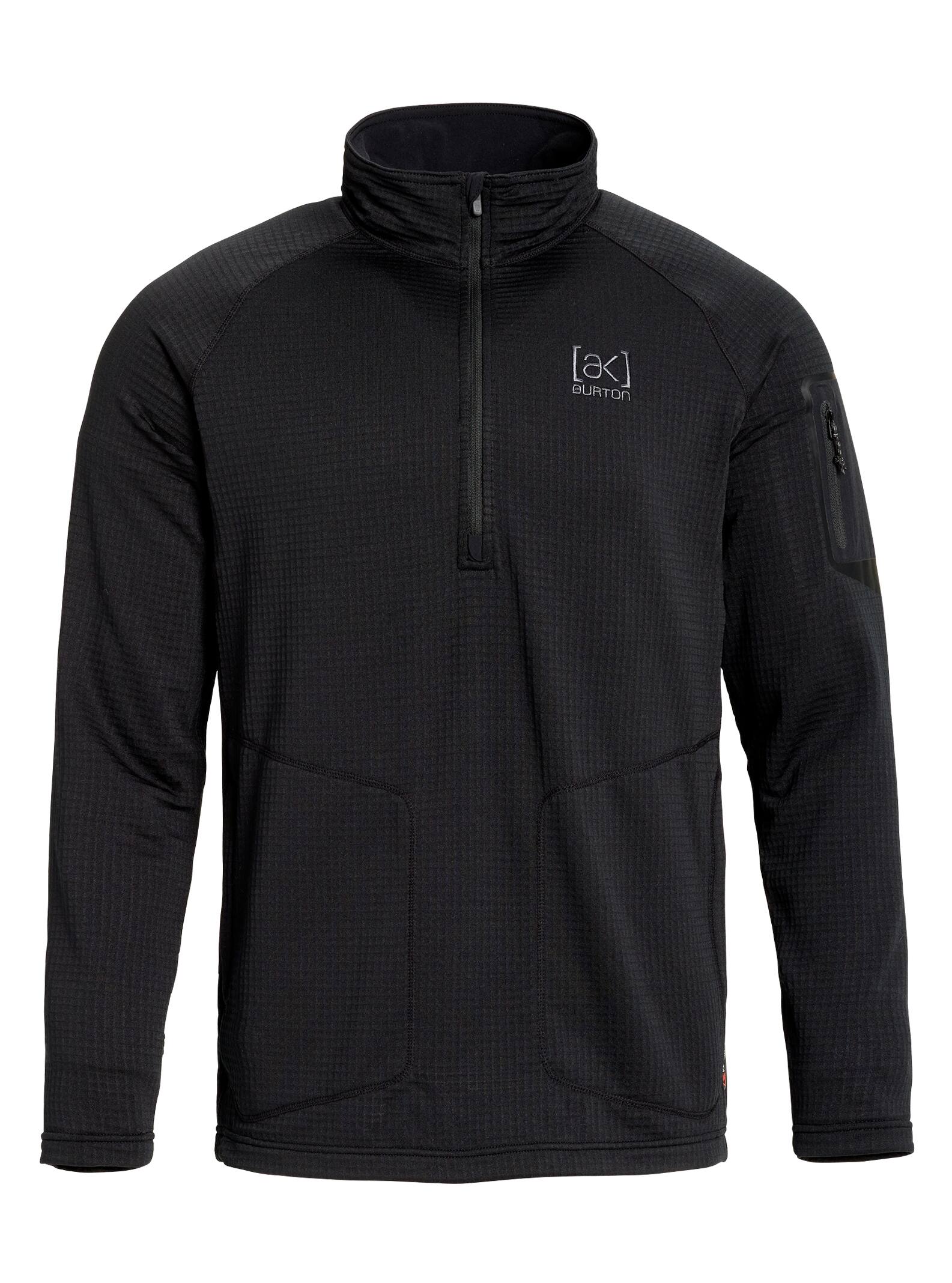 Burton  - Pull polaire semi-zippé [ak] à carreaux, True Black, XXS