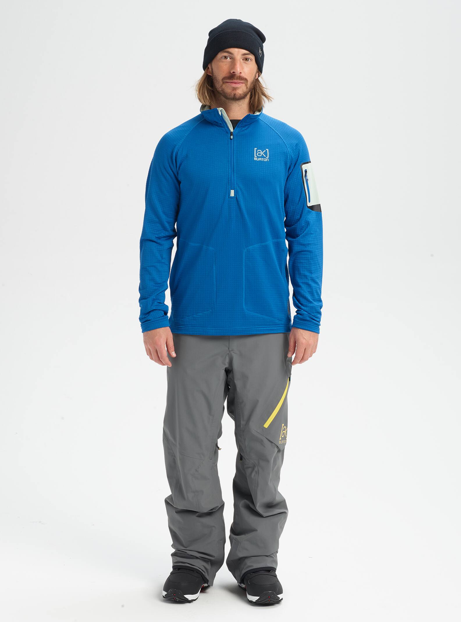 burton ak grid half zip