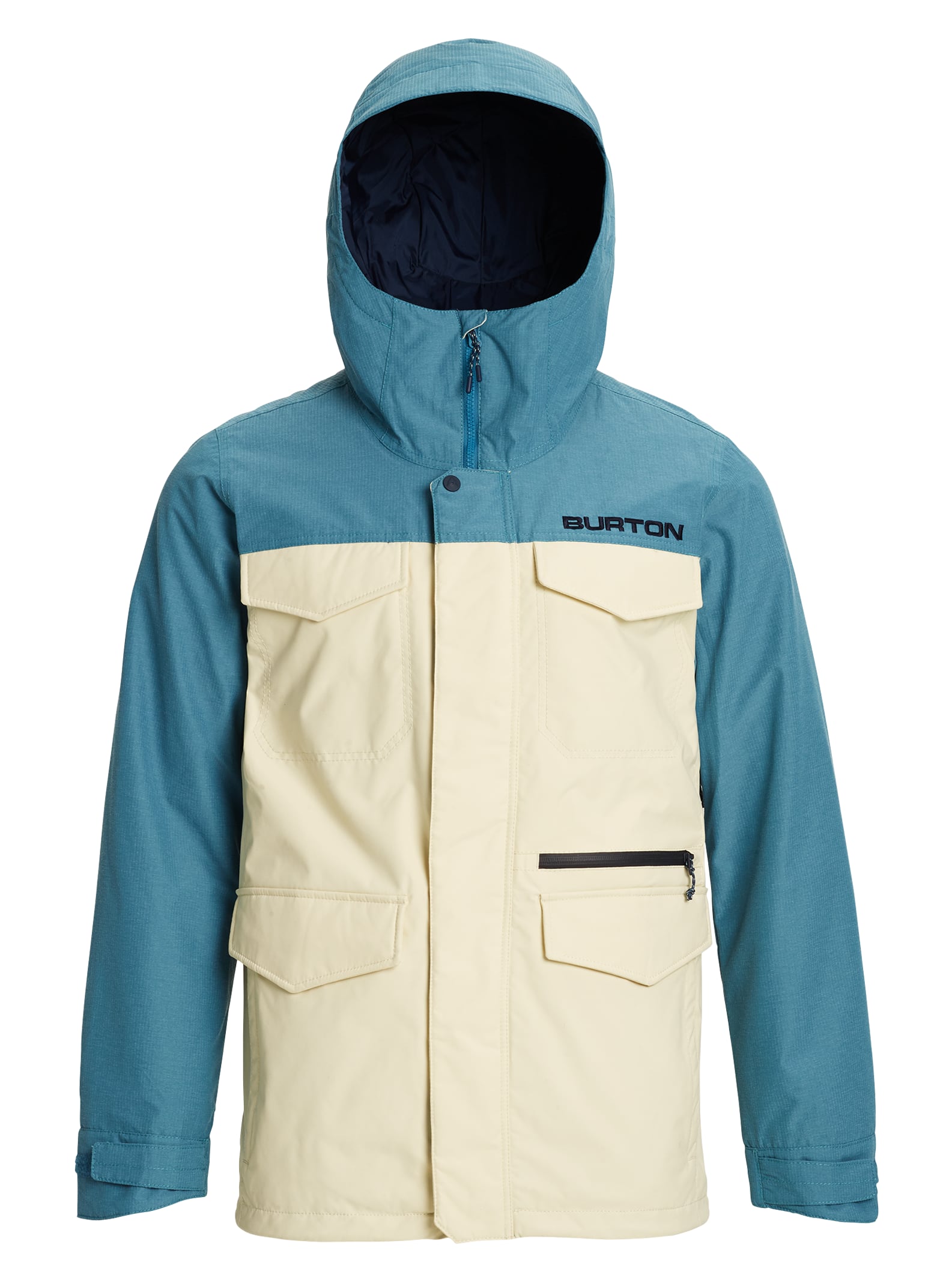 Burton - Veste Covert homme, Almond Milk / Storm Blue Ripstop, M