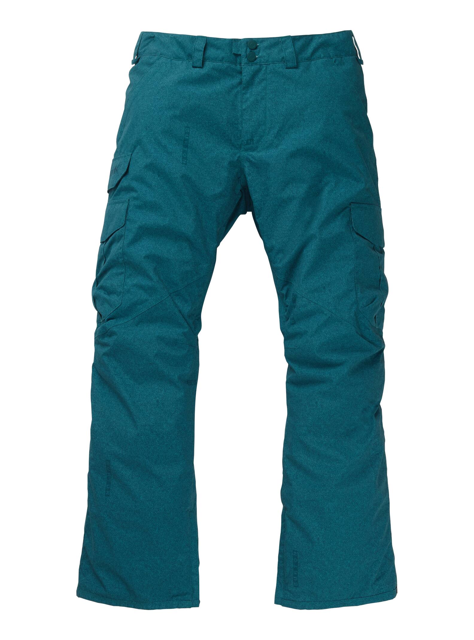 Burton - Pantalon cargo coupe classique homme, Deep Teal Acid Wash, XXS