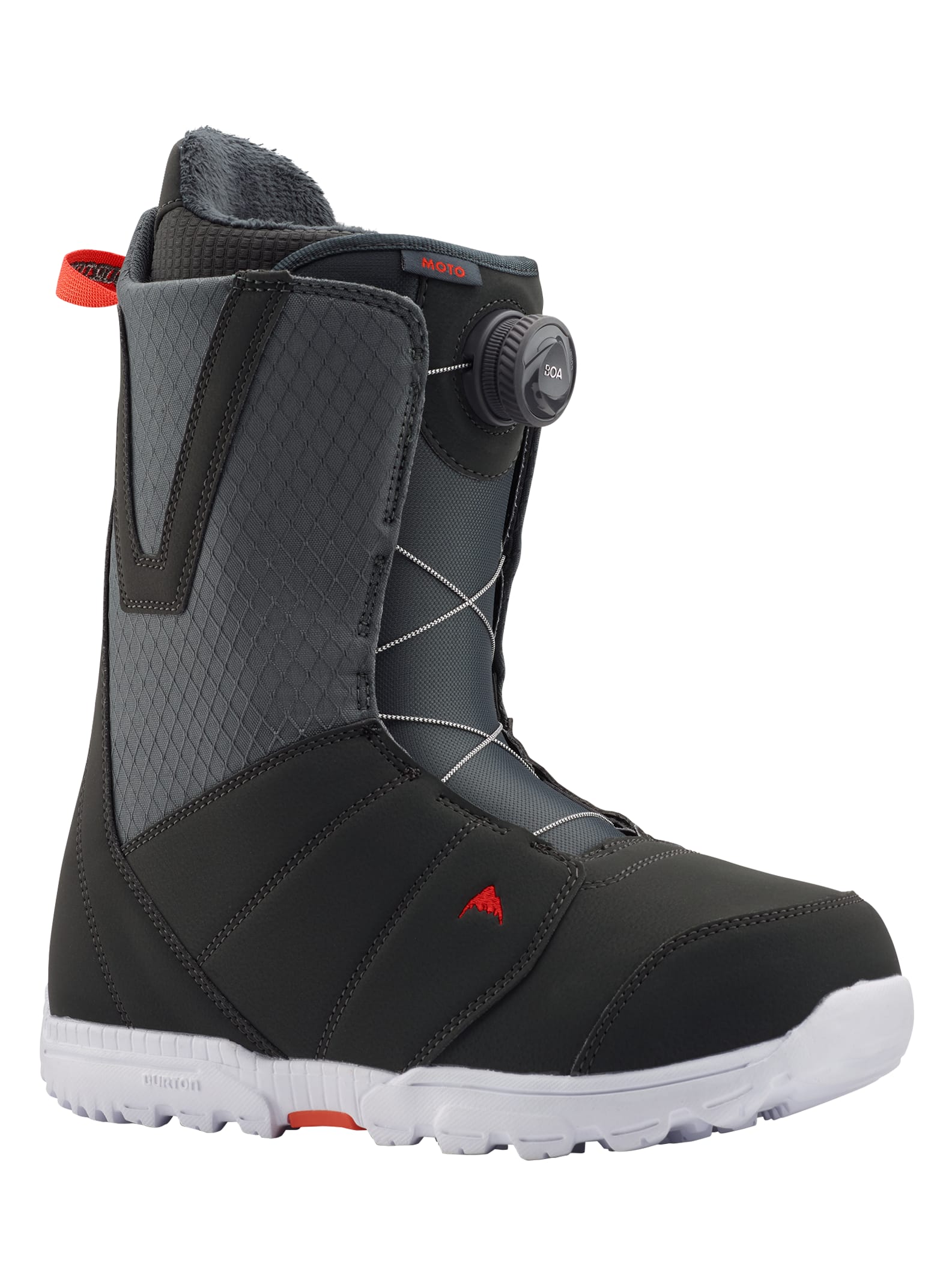 Burton - Boots de snowboard Moto Boa® homme, Gray / Red, 12