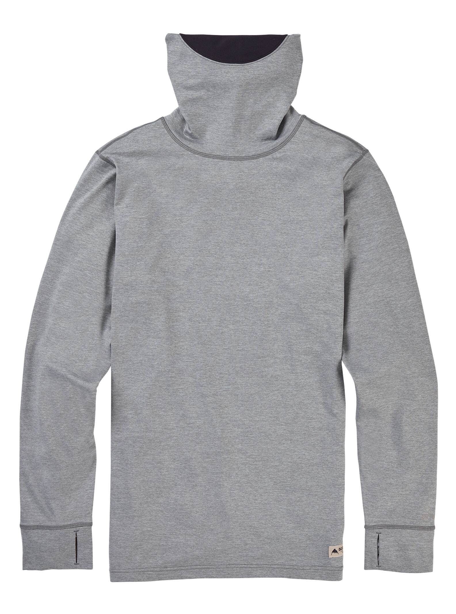 Burton – Sweat à col montant sous-vêtement semi-épais homme, Monument Heather, S