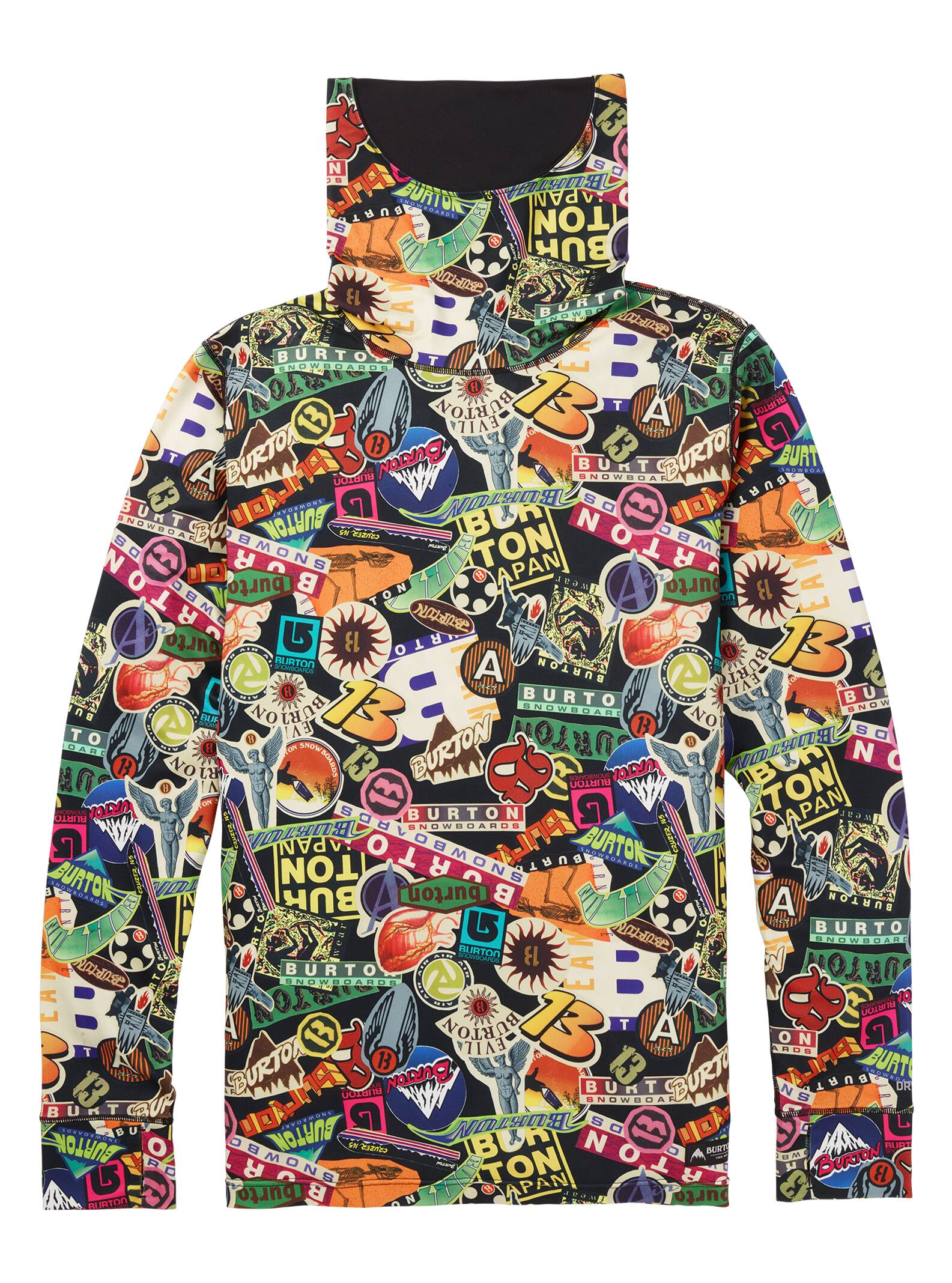 Burton – Sweat à col montant sous-vêtement semi-épais homme, Stickers, L