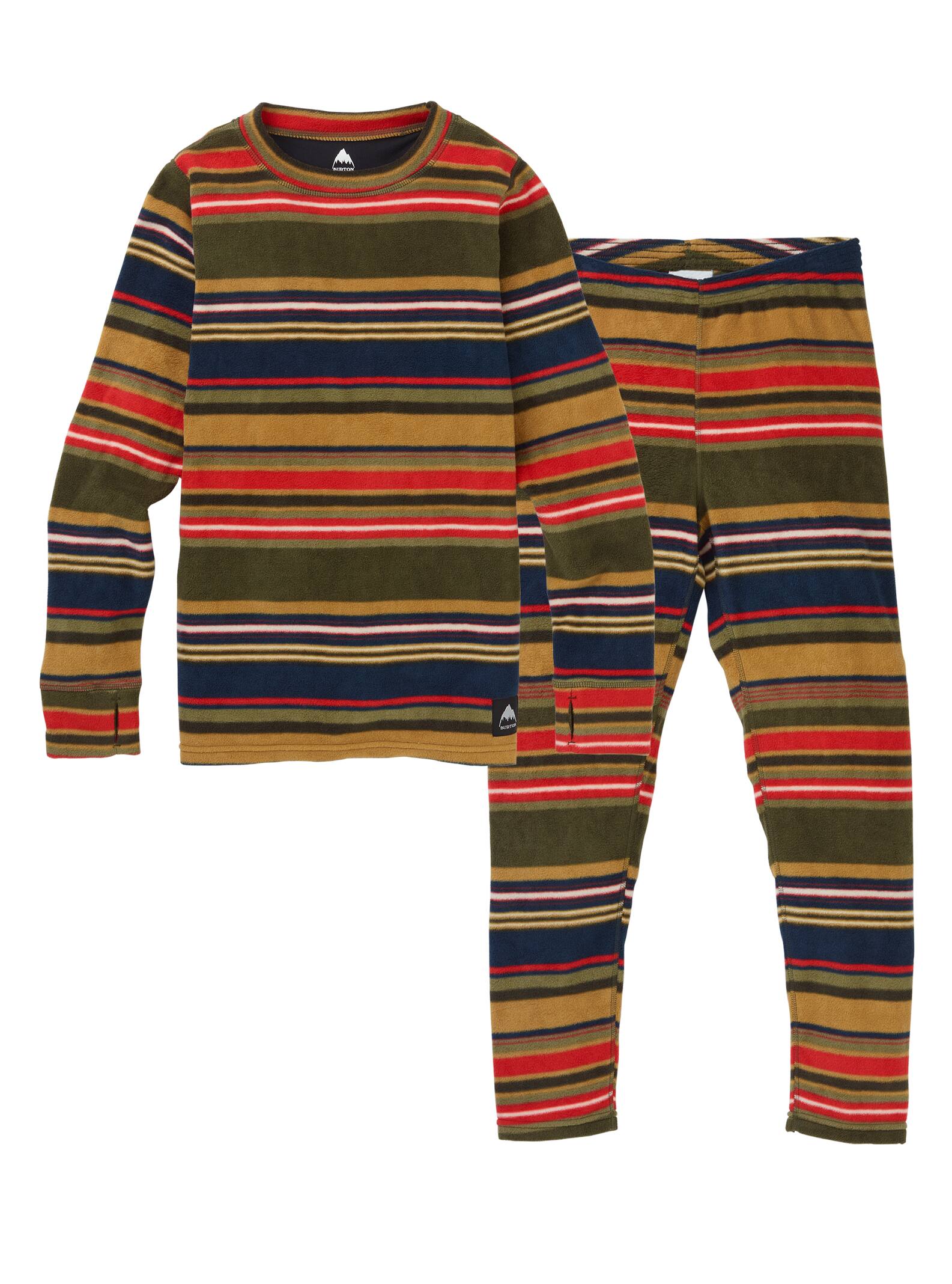 Burton - Ensemble sous-vêtements en polaire enfant, Gratz Stripe, L