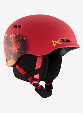 Kids' Anon Burner Helmet shown in Tin Foil Hat Red