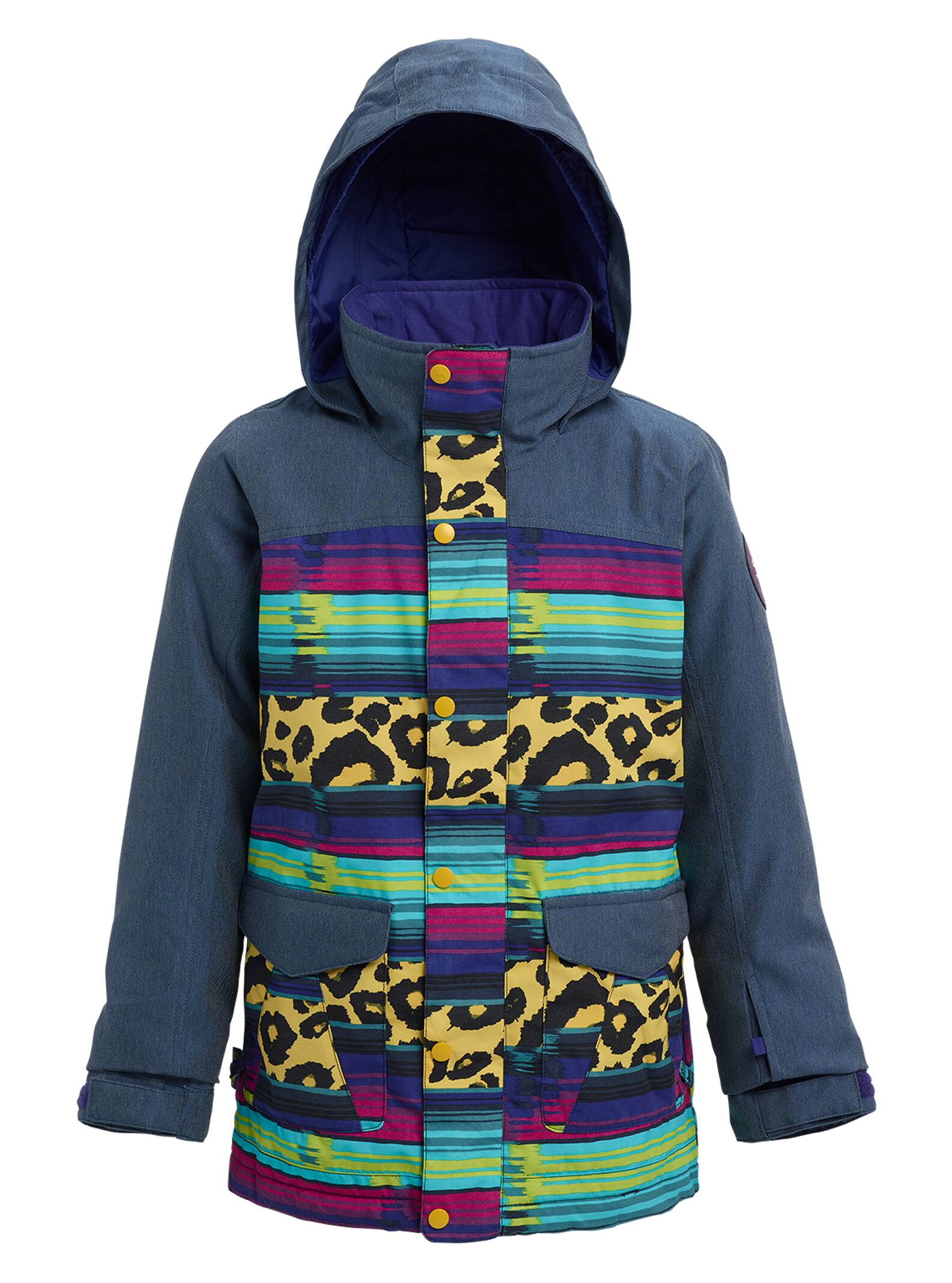 Burton - Veste Elstar fille, Light Denim / Leopardy Cat, XS
