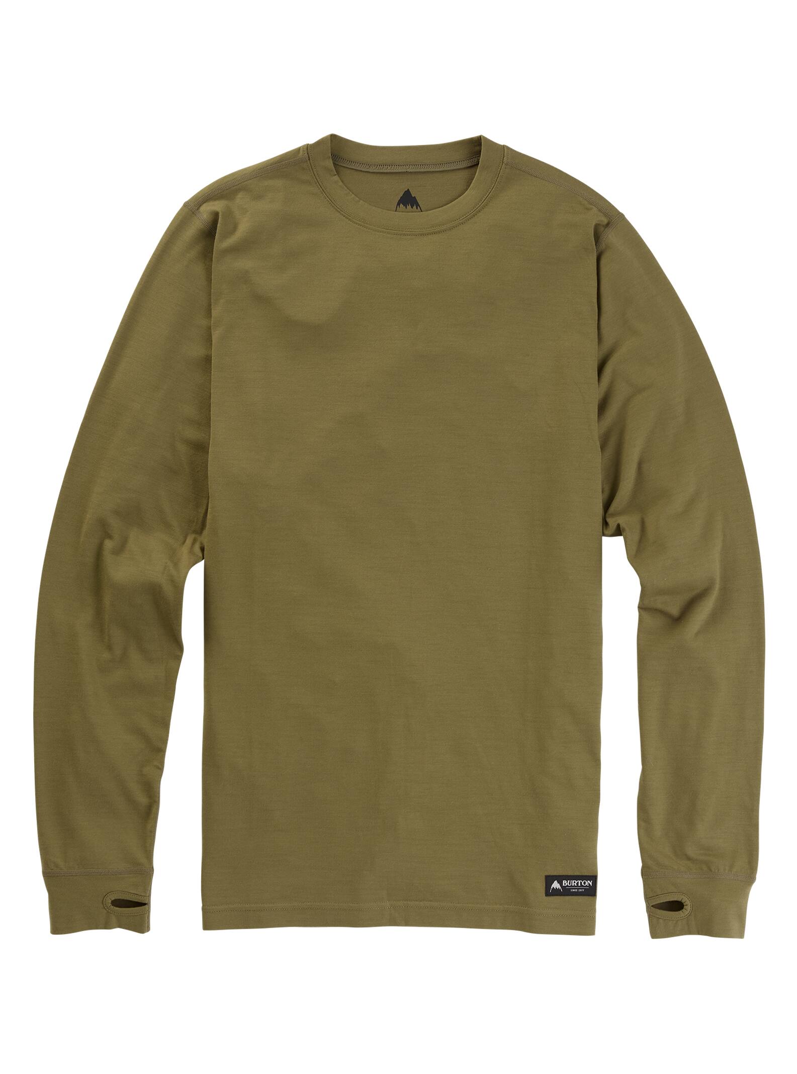 Burton - Ras du cou sous-vêtement intermédiaire en laine mérinos homme, Martini Olive, L