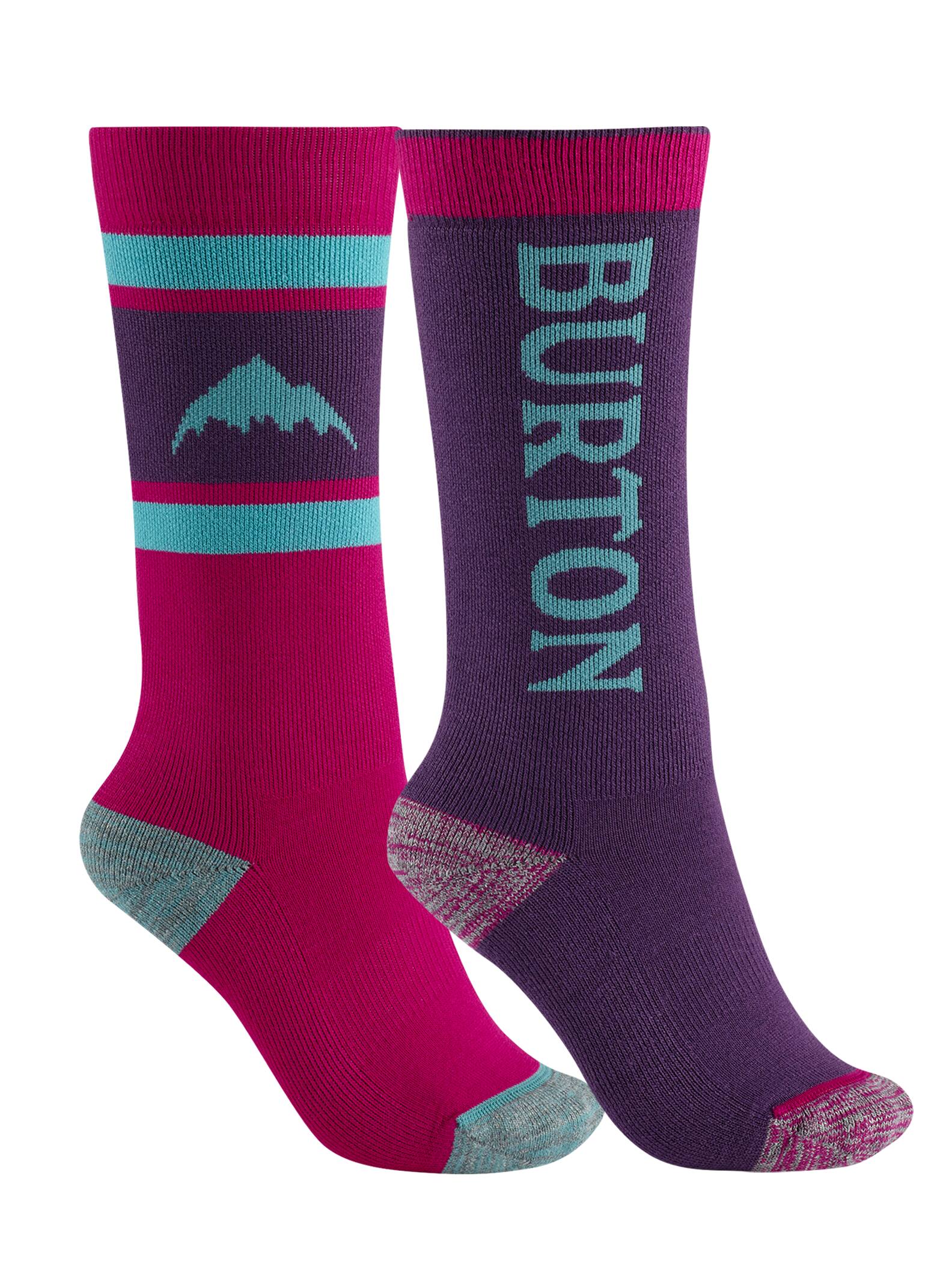Burton  - Lot de 2 paires de chaussettes Weekend intermédiaires enfant, Fuchsia, ML