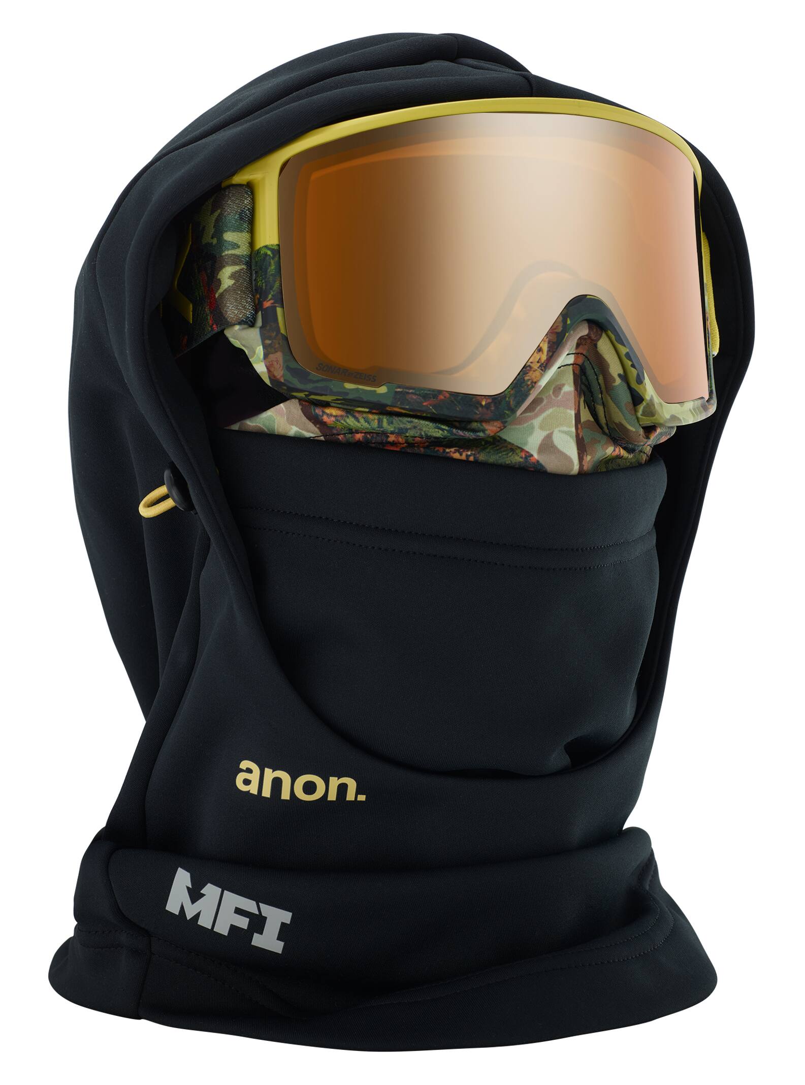 Anon - Passe-montagne à capuche MFI homme, Camo Black, 1SZ