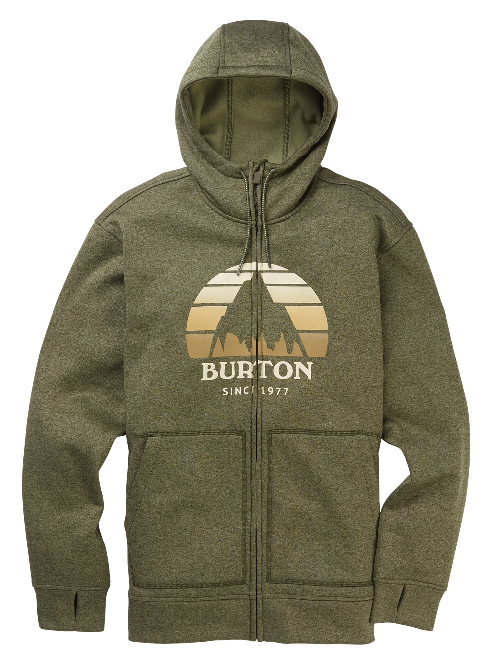 Burton – Sweat à capuche zippé Oak homme, Keef Heather, L