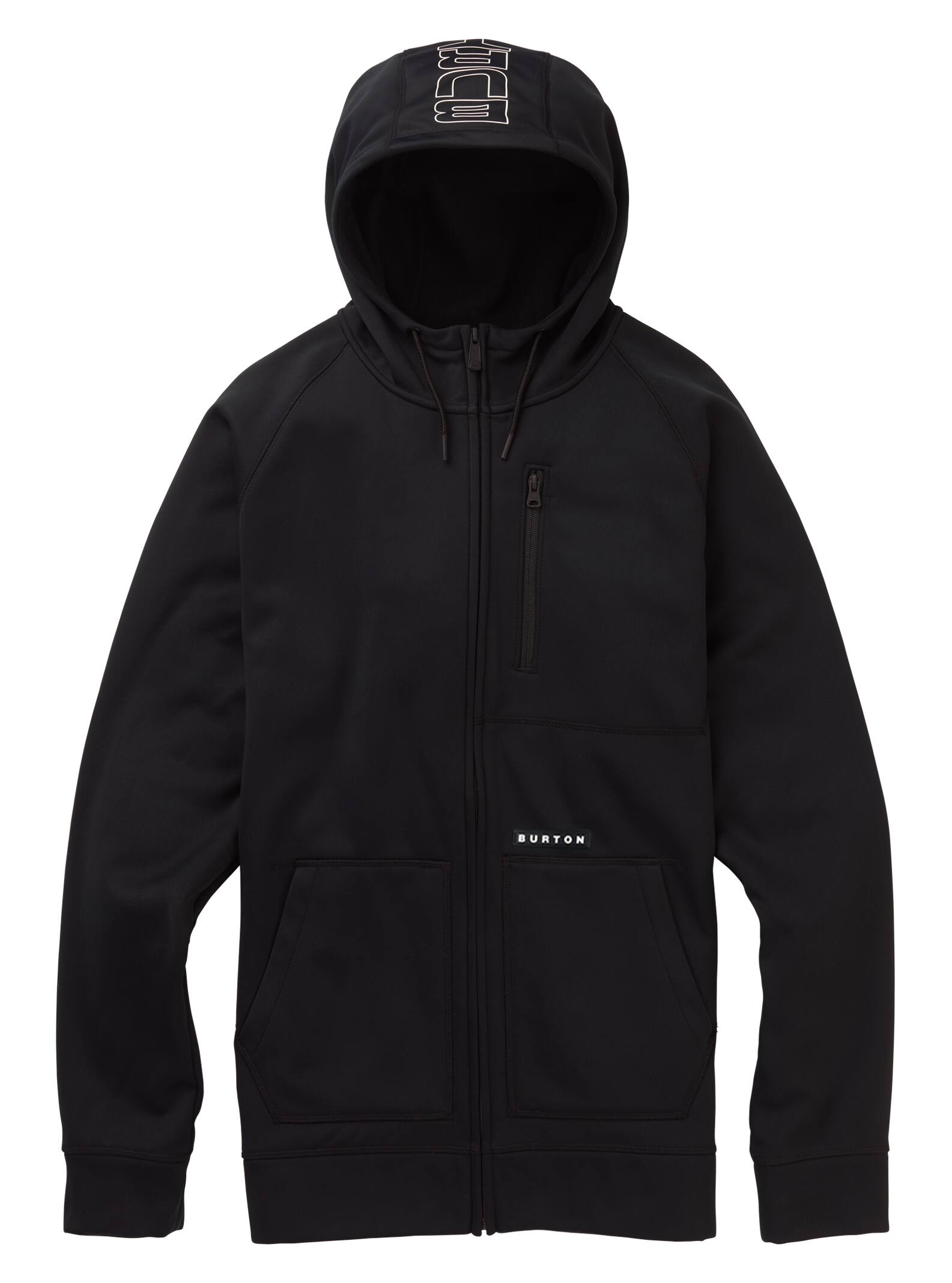 Burton - Sweat à capuche zippé à coutures collées Crown homme, True Black, XL