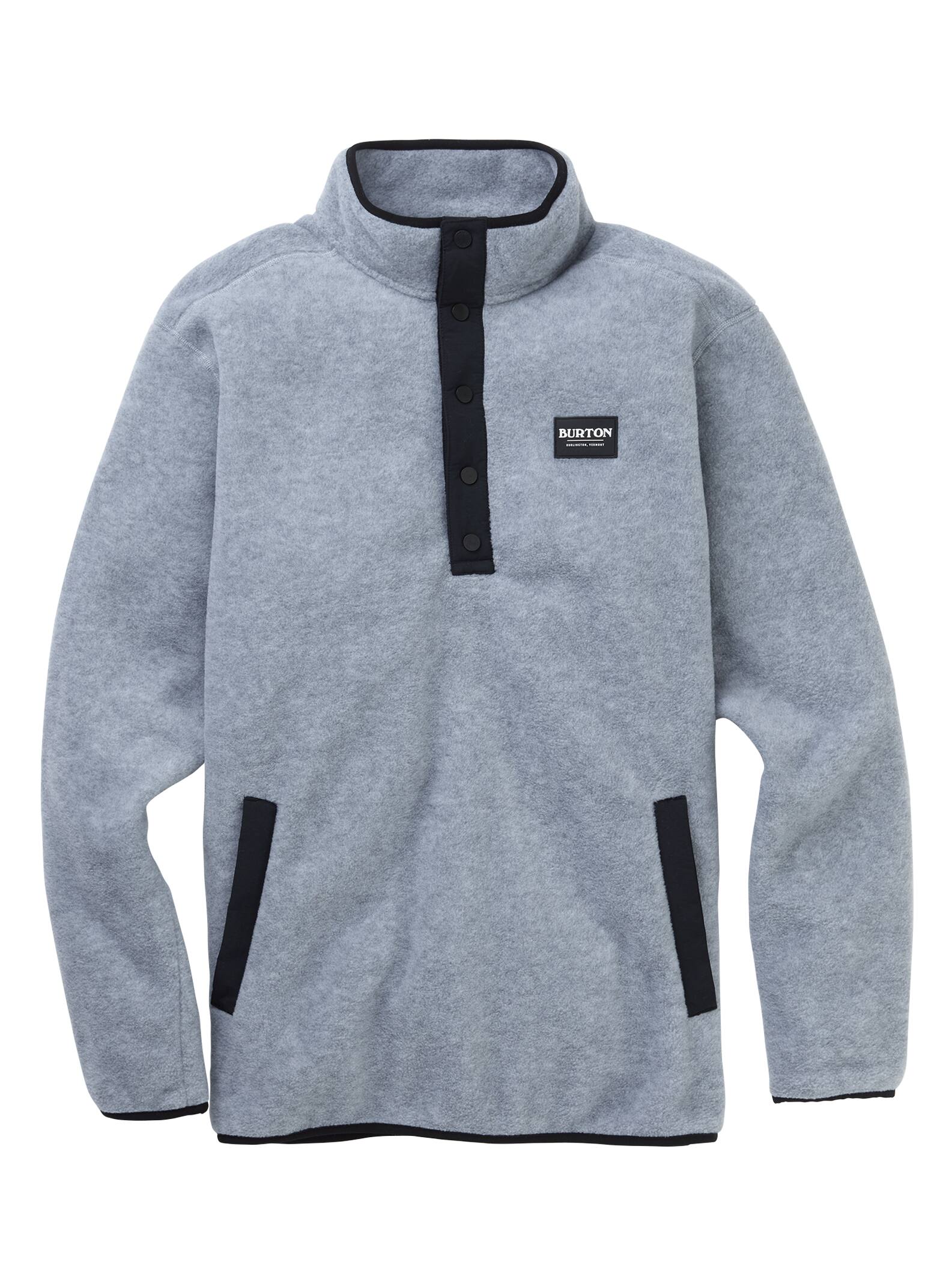 Burton - Anorak en polaire Hearth homme, Gray Heather, M