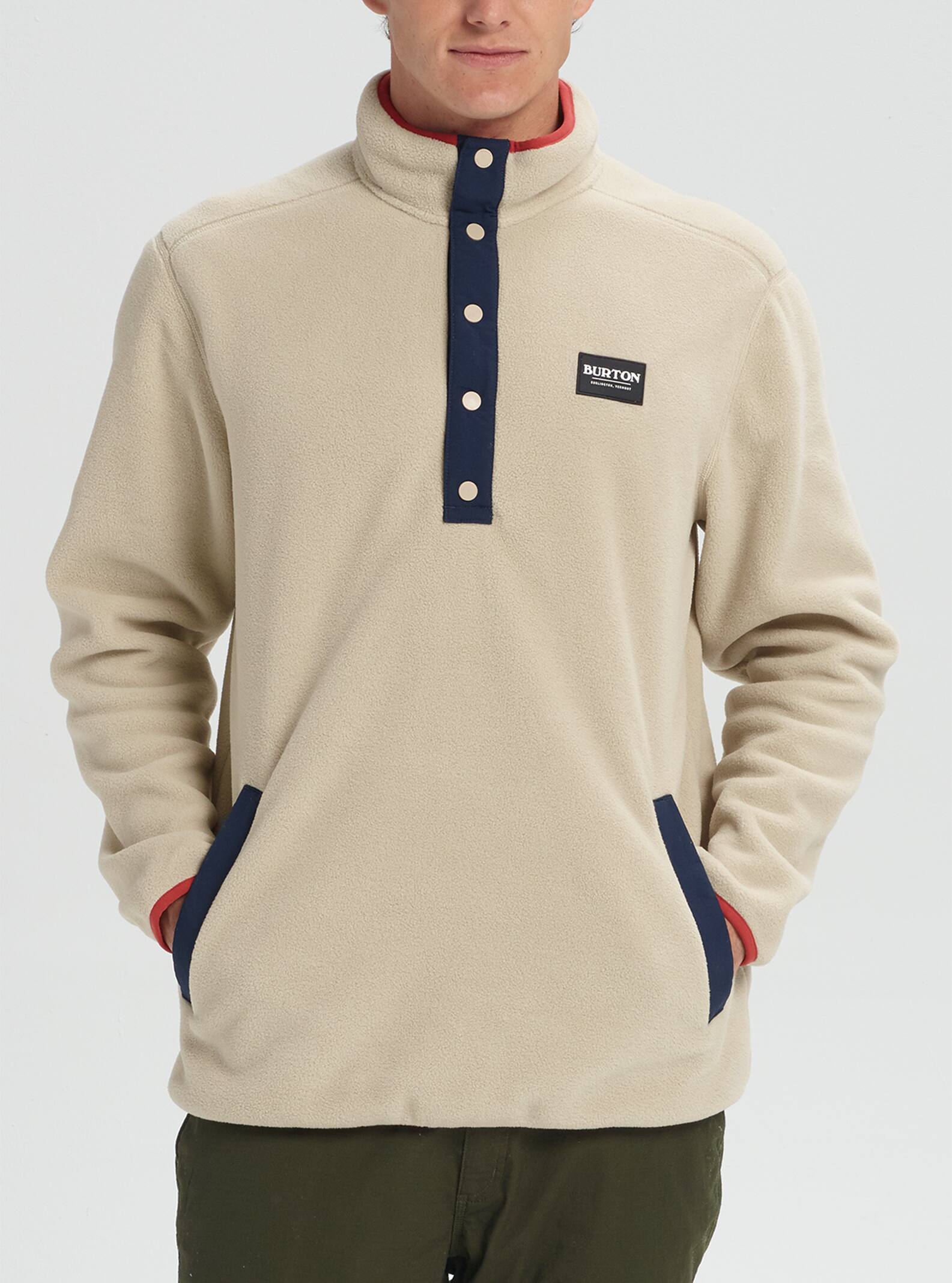 men's burton hearth fleece anorak