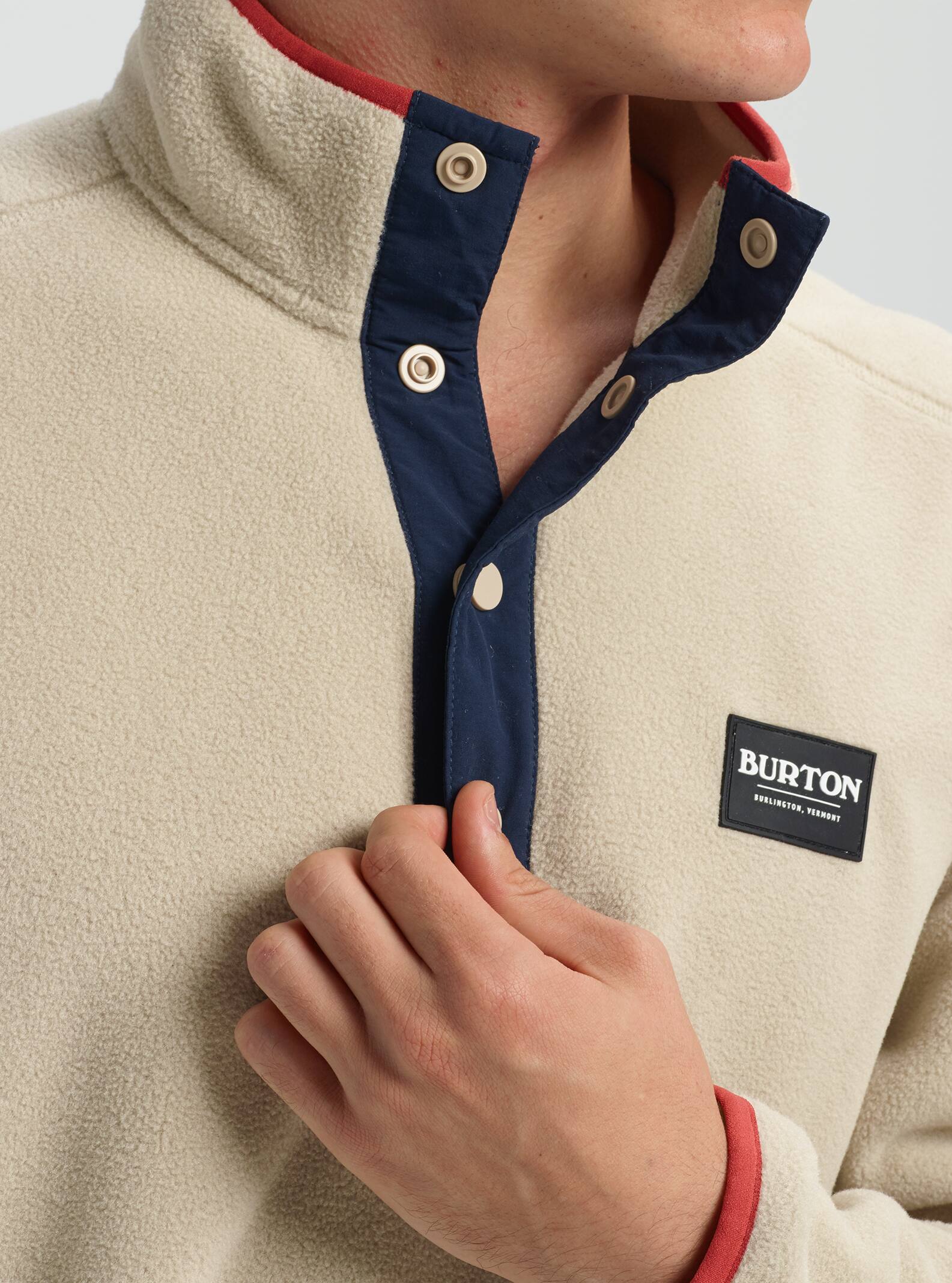 men's burton hearth fleece anorak