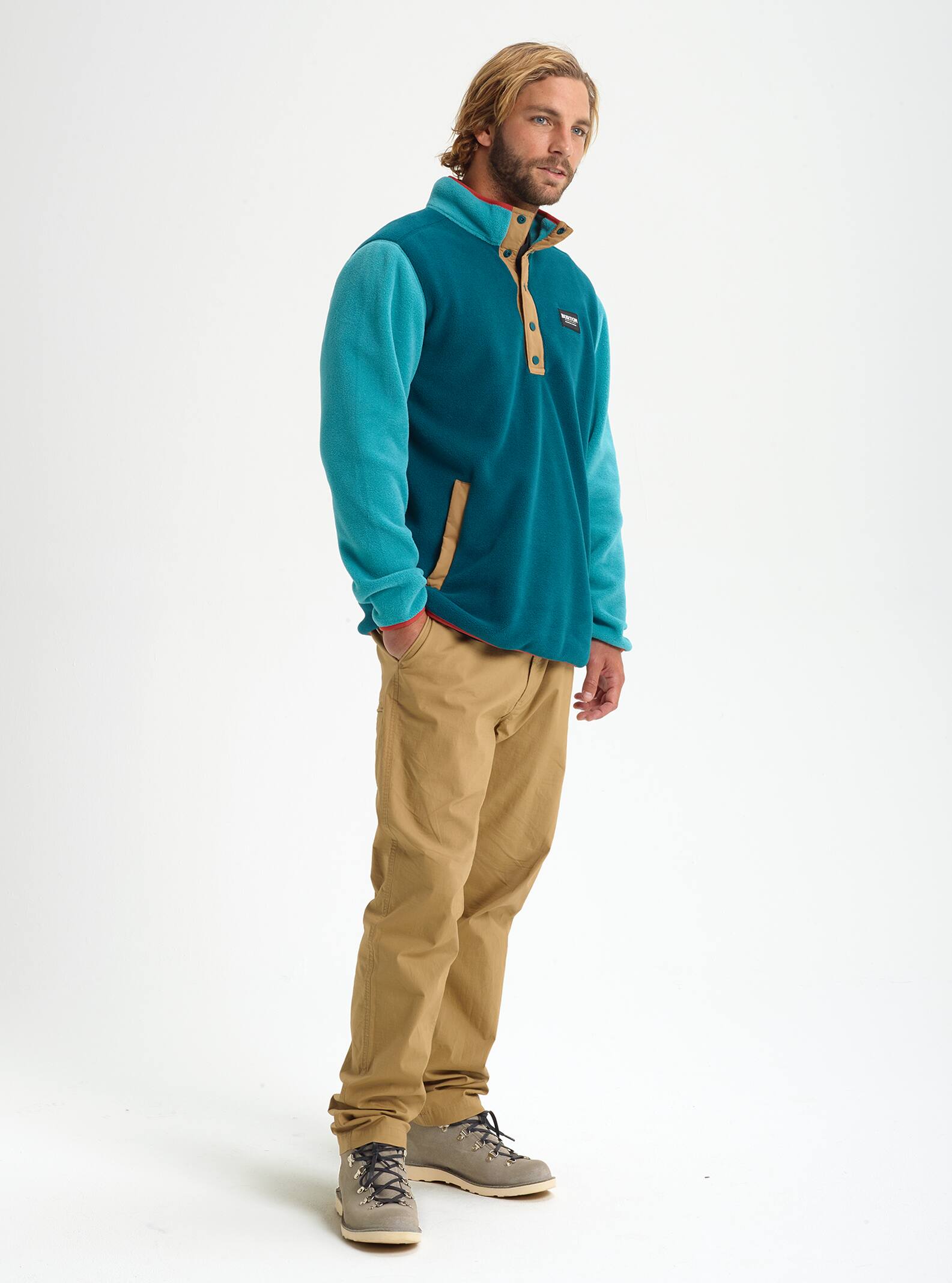 men's burton hearth fleece anorak
