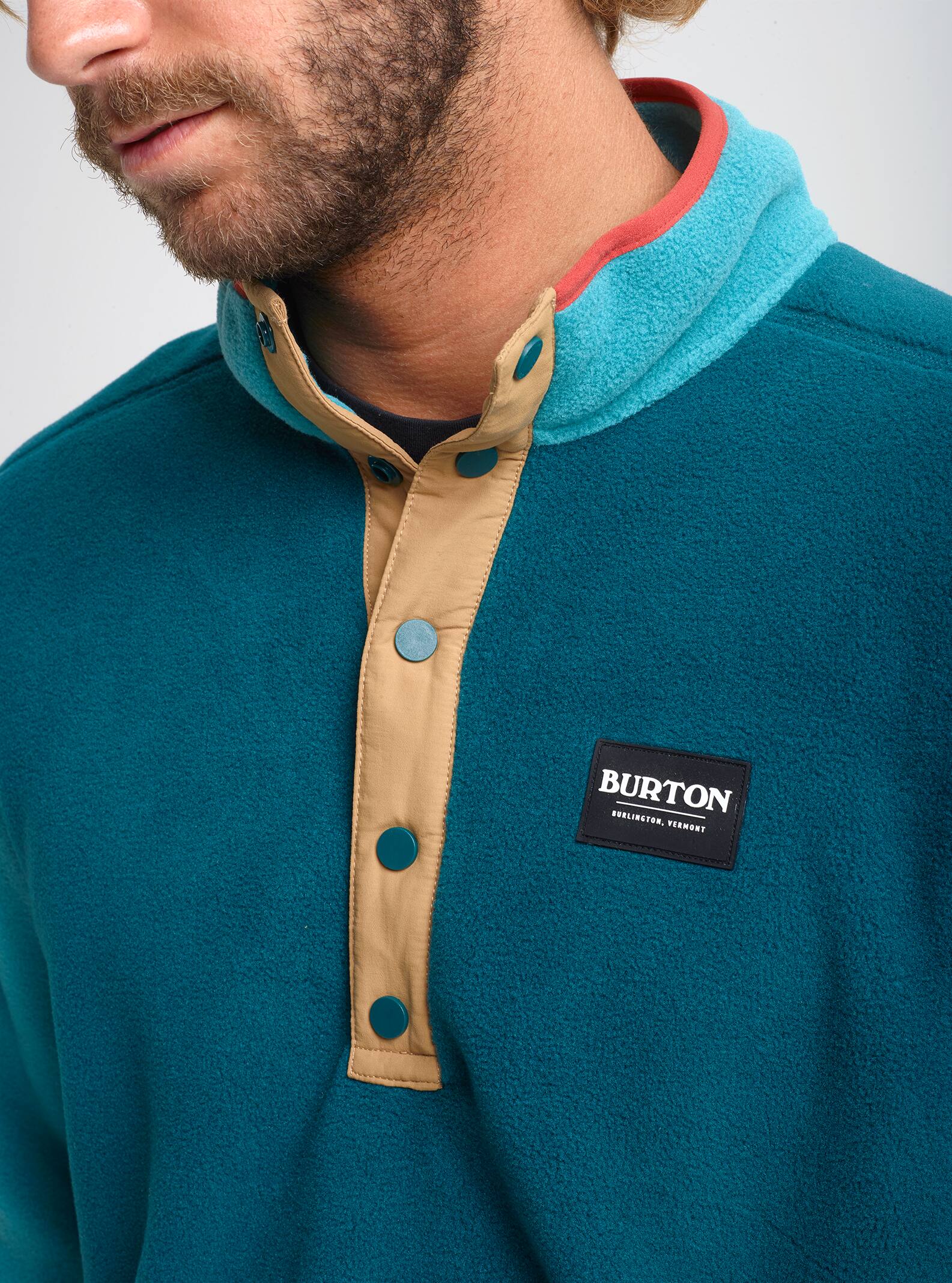 men's burton hearth fleece anorak