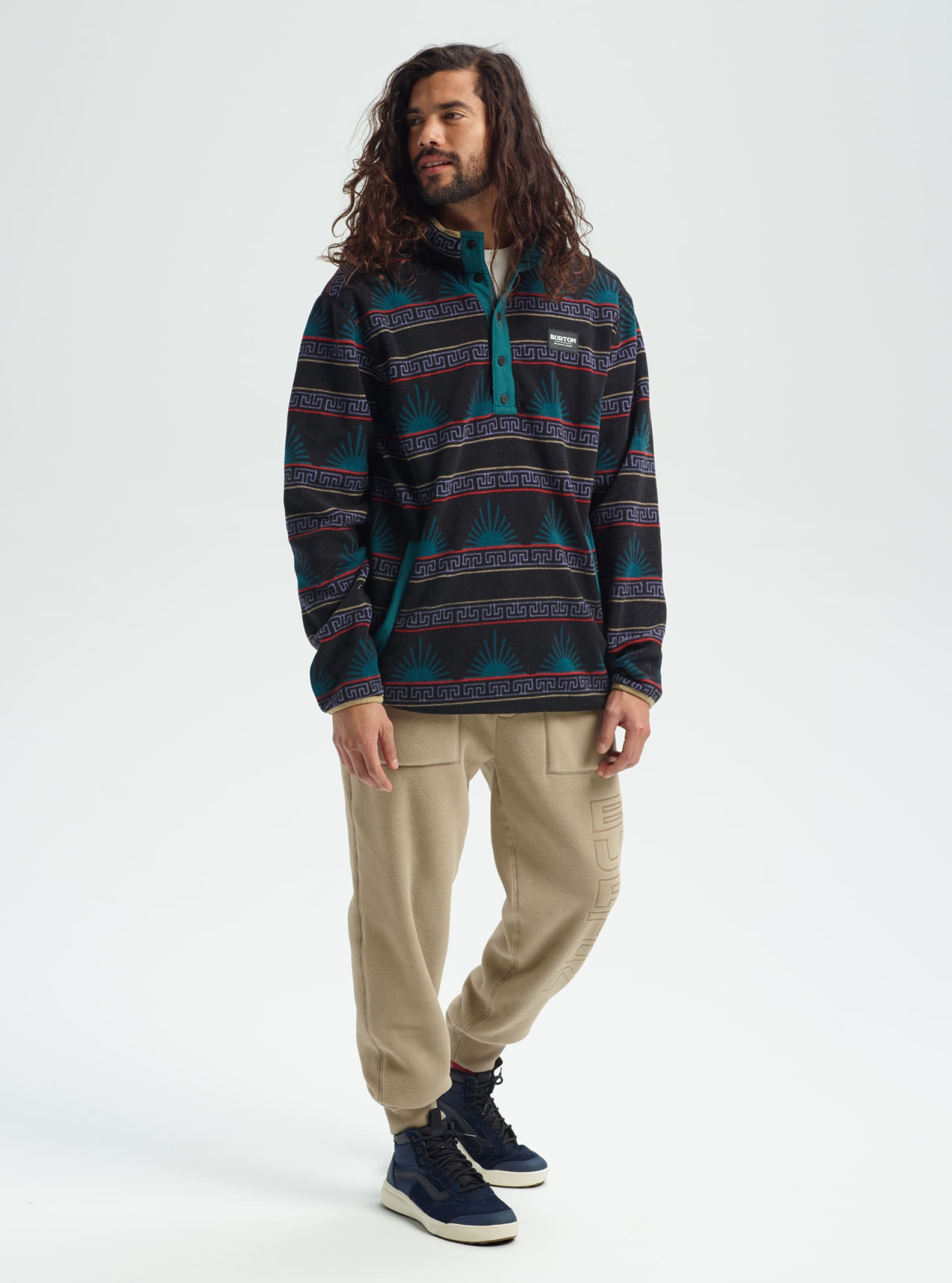 men's burton hearth fleece anorak
