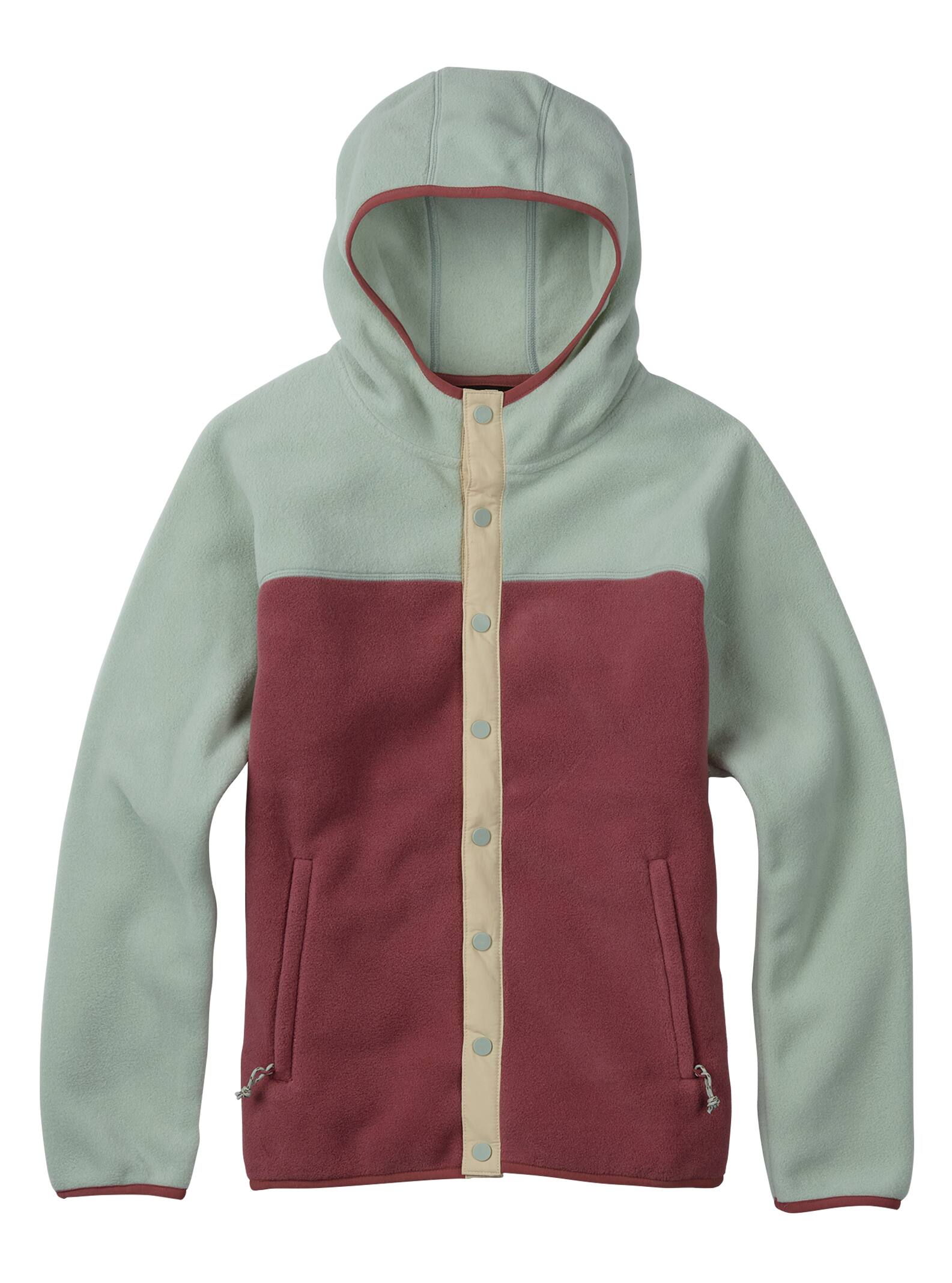 Burton - Polaire à boutons pression Hearth femme, Aqua Gray / Rose Brown, M
