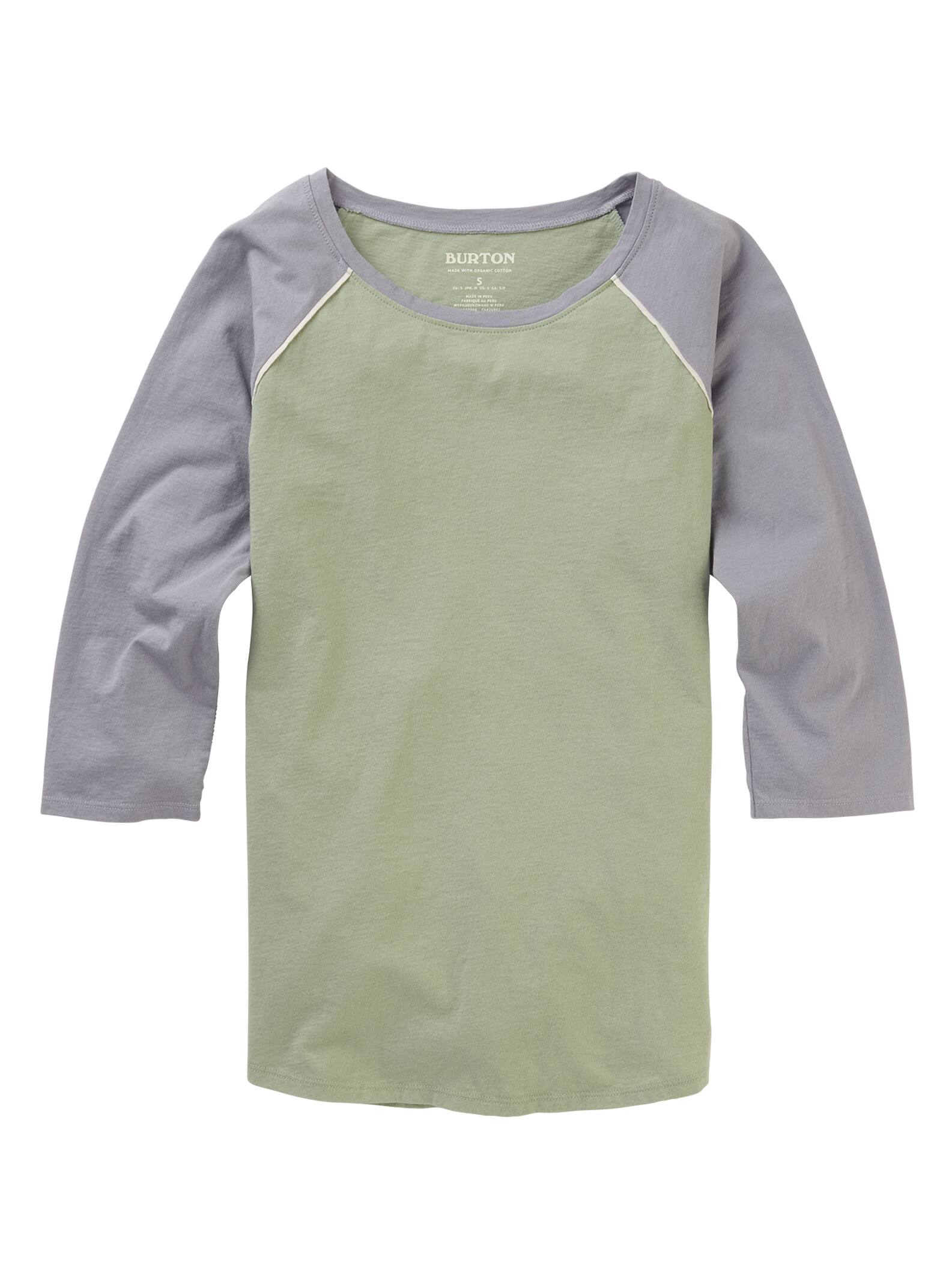 Burton - T-shirt à manches raglan Caratunk femme, Aqua Gray / Lilac Gray, L