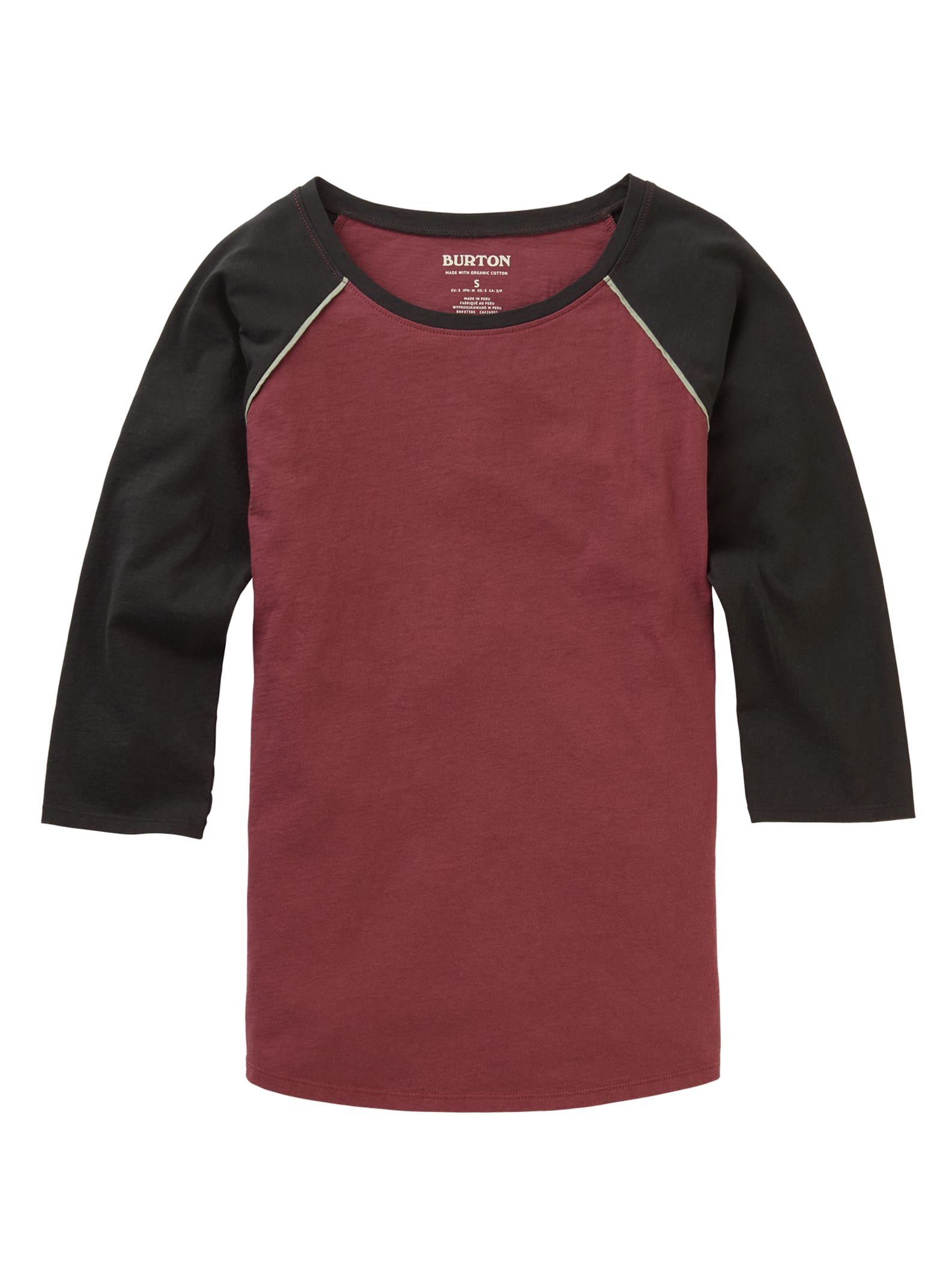 Burton - T-shirt à manches raglan Caratunk femme, Rose Brown / Phantom, XL