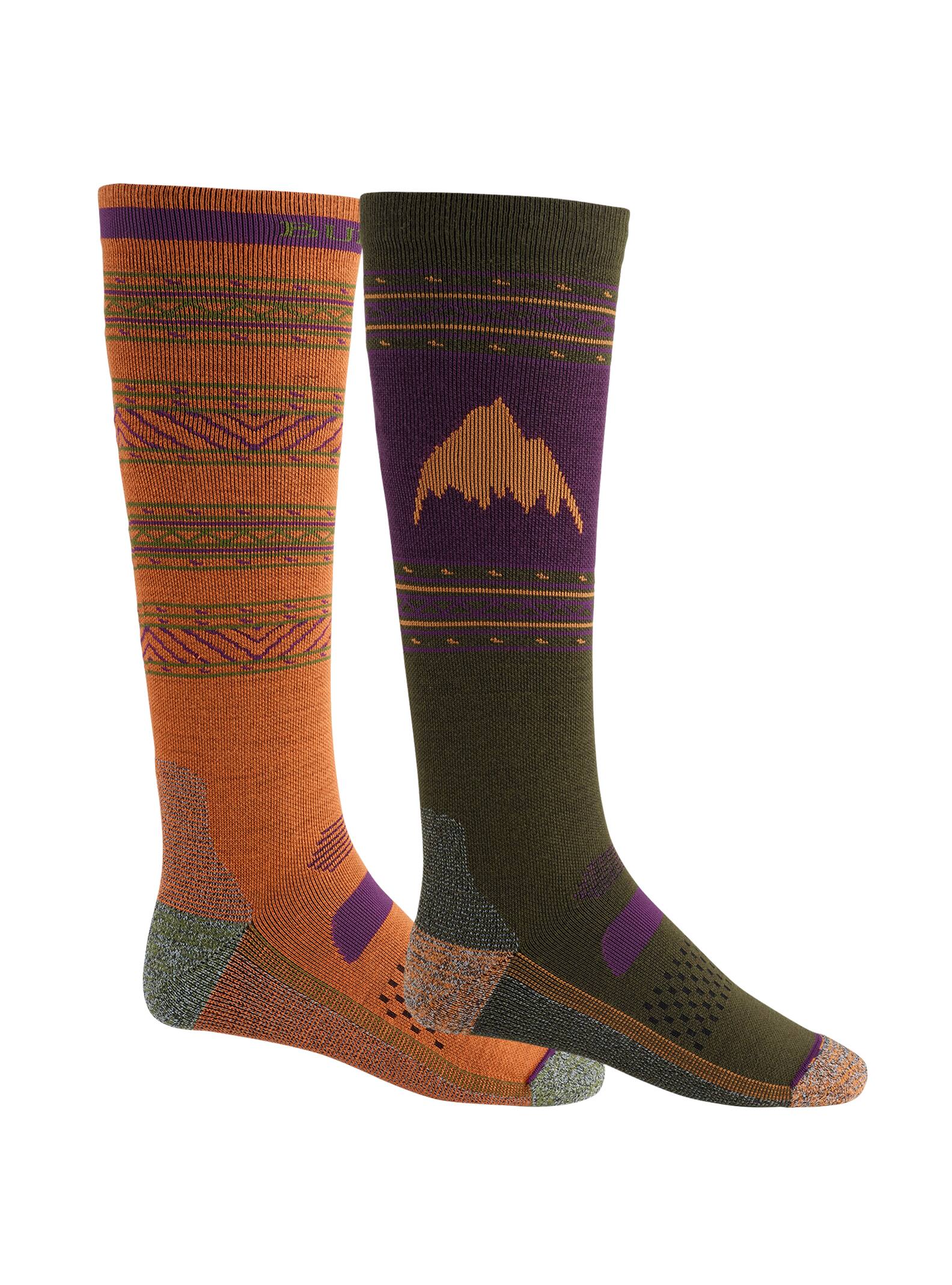 Burton  - Lot de 2 paires de chaussettes Performance légères homme, Russet Orange, L