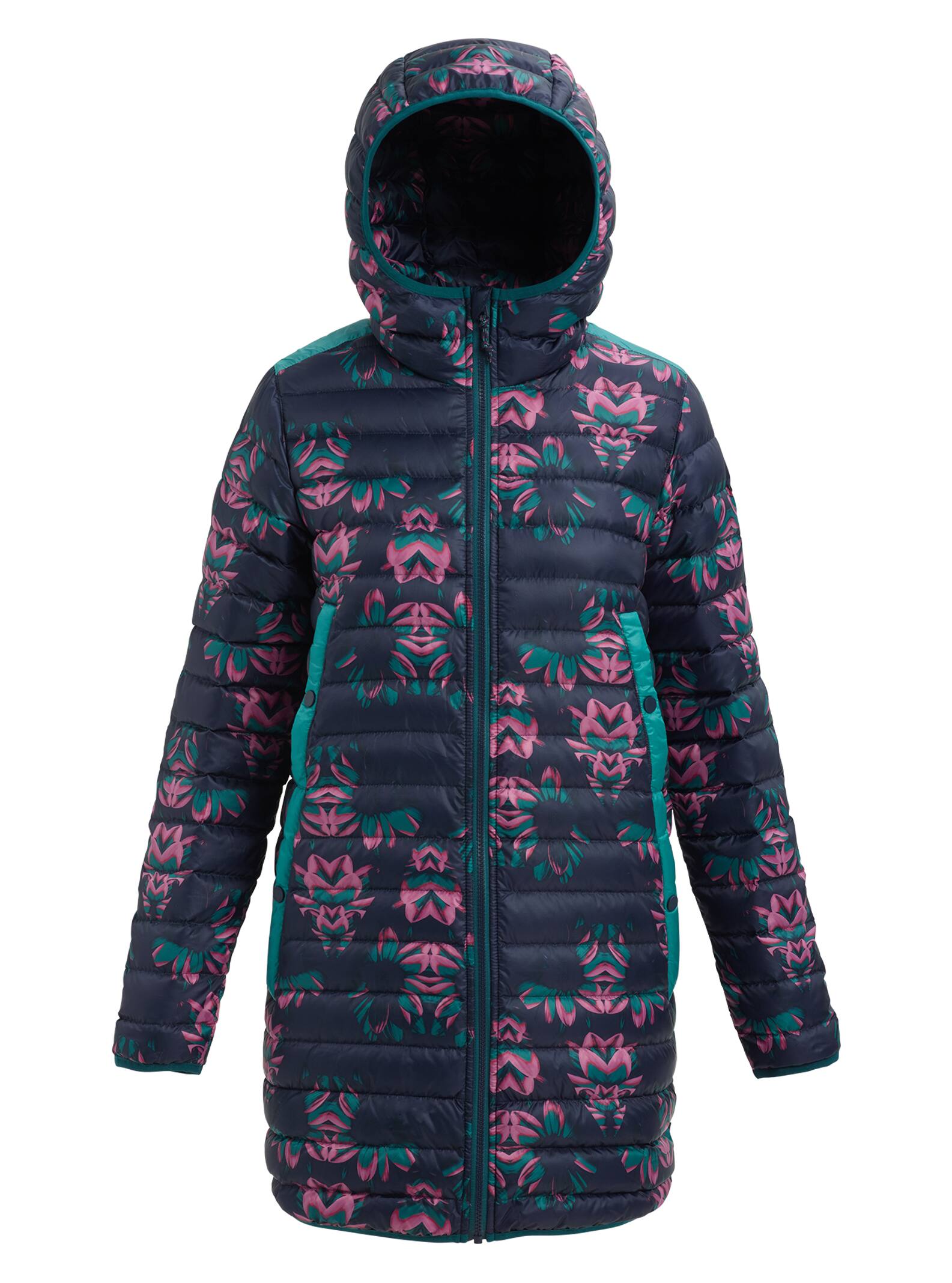 Burton - Veste longue en duvet Evergreen femme, Dress Blue Stylus / Green-Blue Slate, L